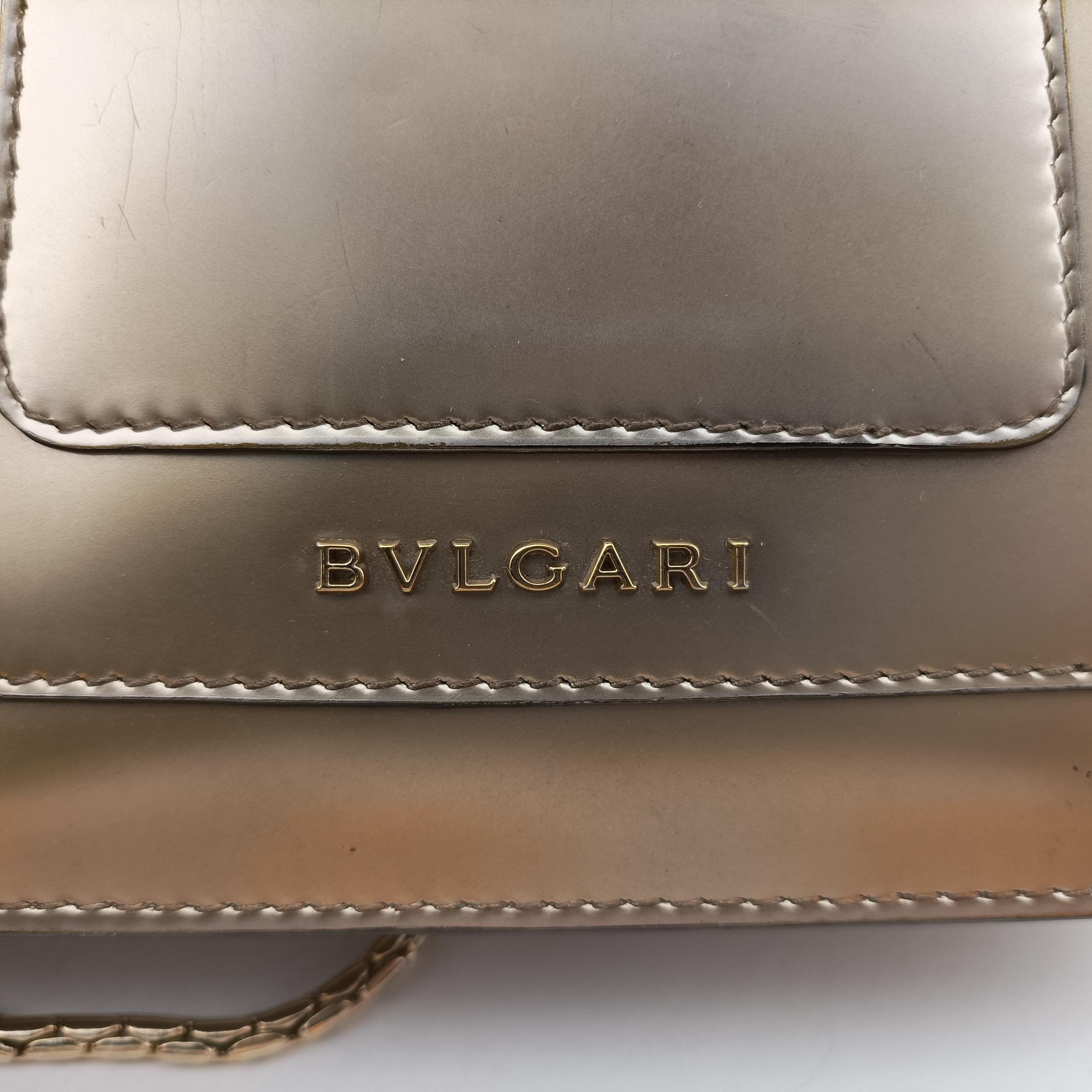 Pre-owned Bvlgari SERPENTI FOREVER Golden Enamel  shoulderbag | stylenewstar