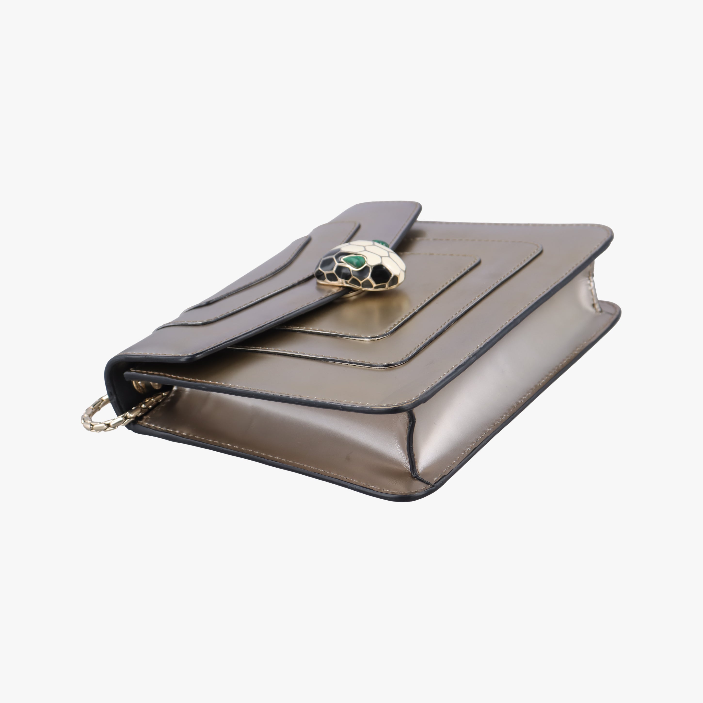 Pre-owned Bvlgari SERPENTI FOREVER Golden Enamel  shoulderbag | stylenewstar