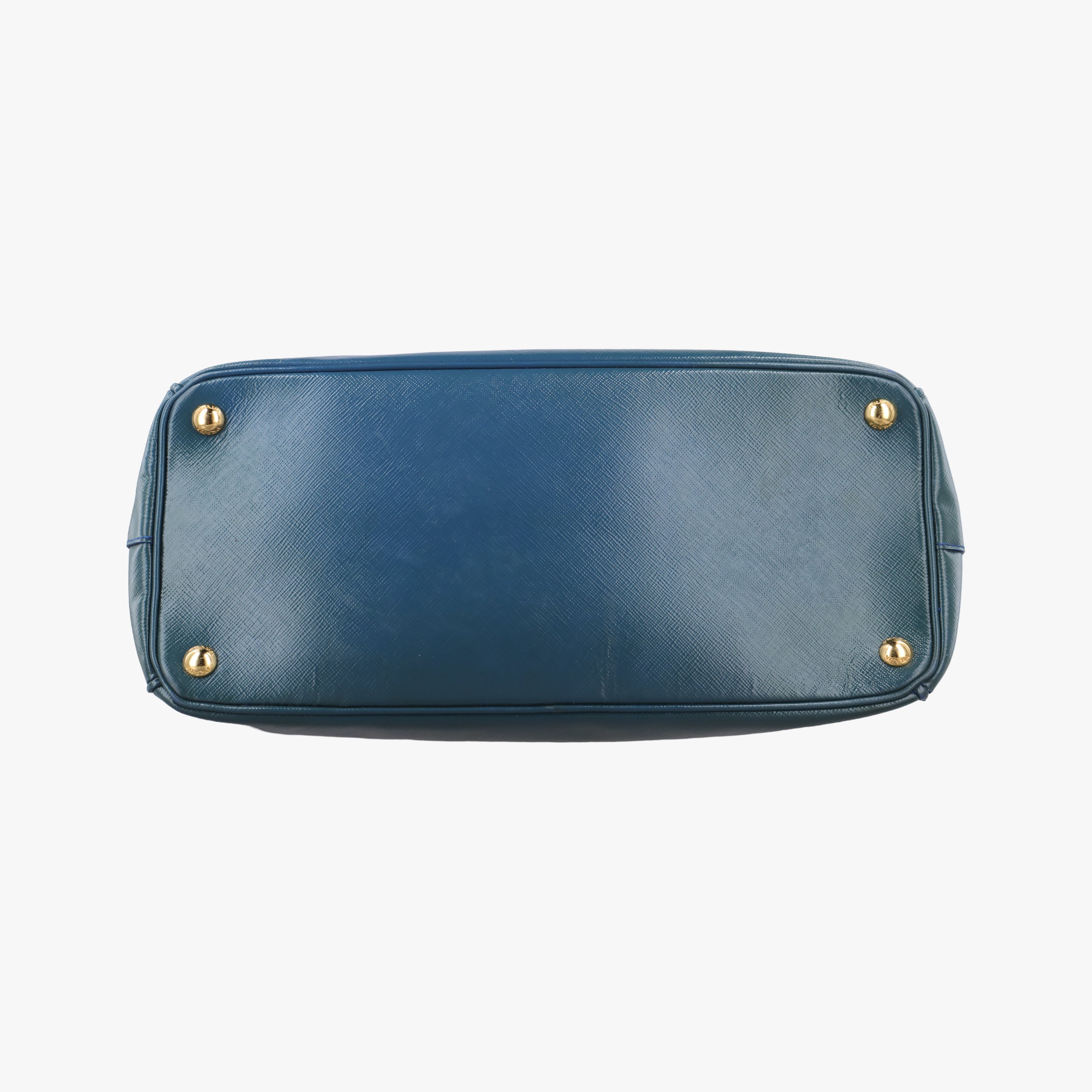 Pre-owned Prada Galleria Navy Patent BN2274 shoulderbag | stylenewstar