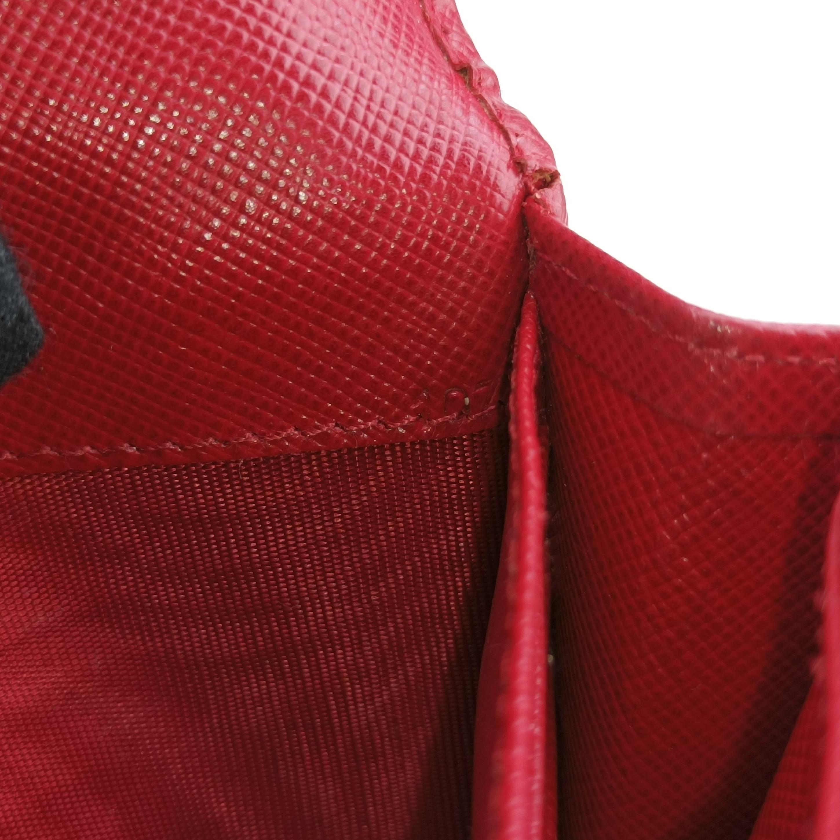 Secondhand Prada Sling Bandoliera Red SAFFIANO Leather　 BT1019 shoulderbag | stylenewstar