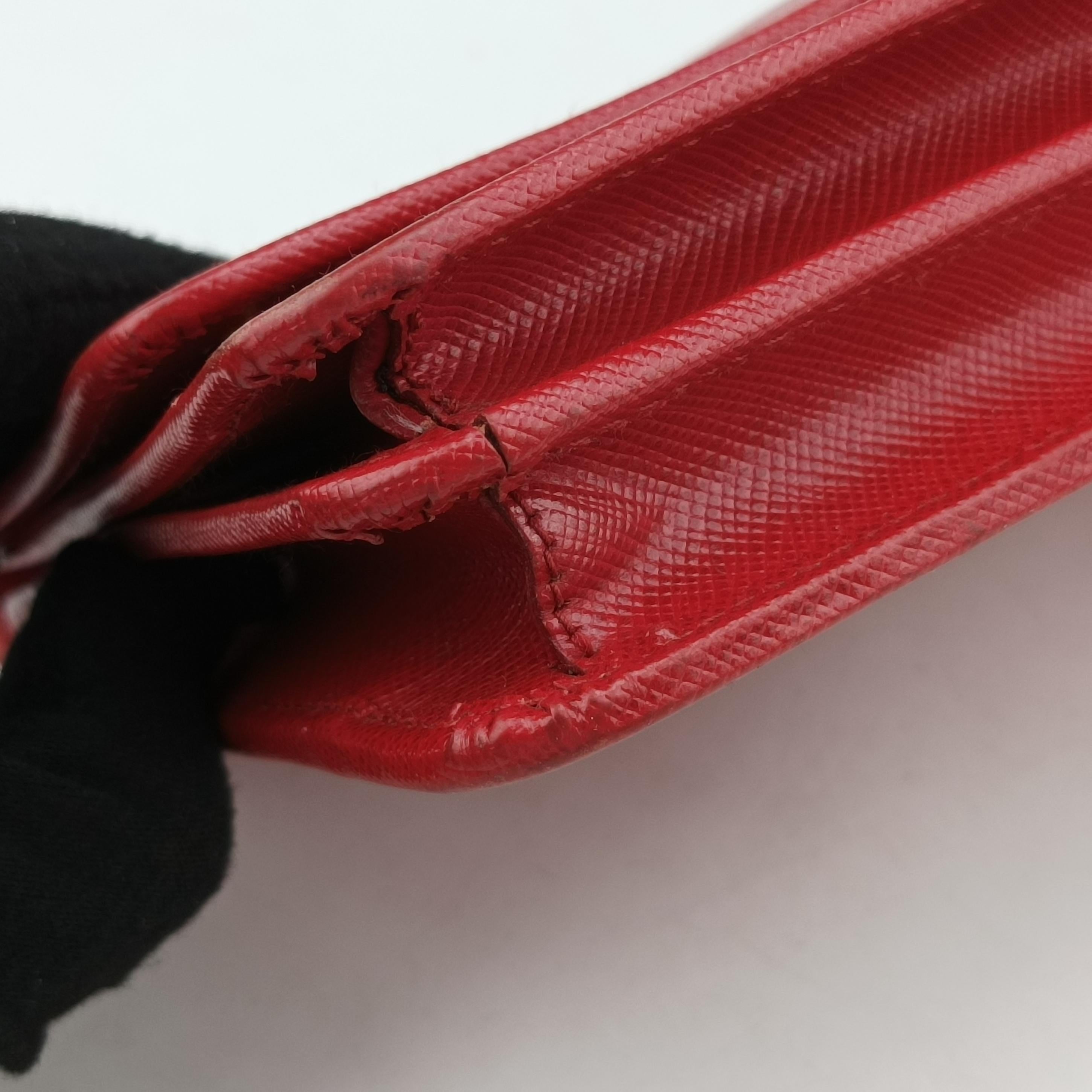 Secondhand Prada Sling Bandoliera Red SAFFIANO Leather　 BT1019 shoulderbag | stylenewstar