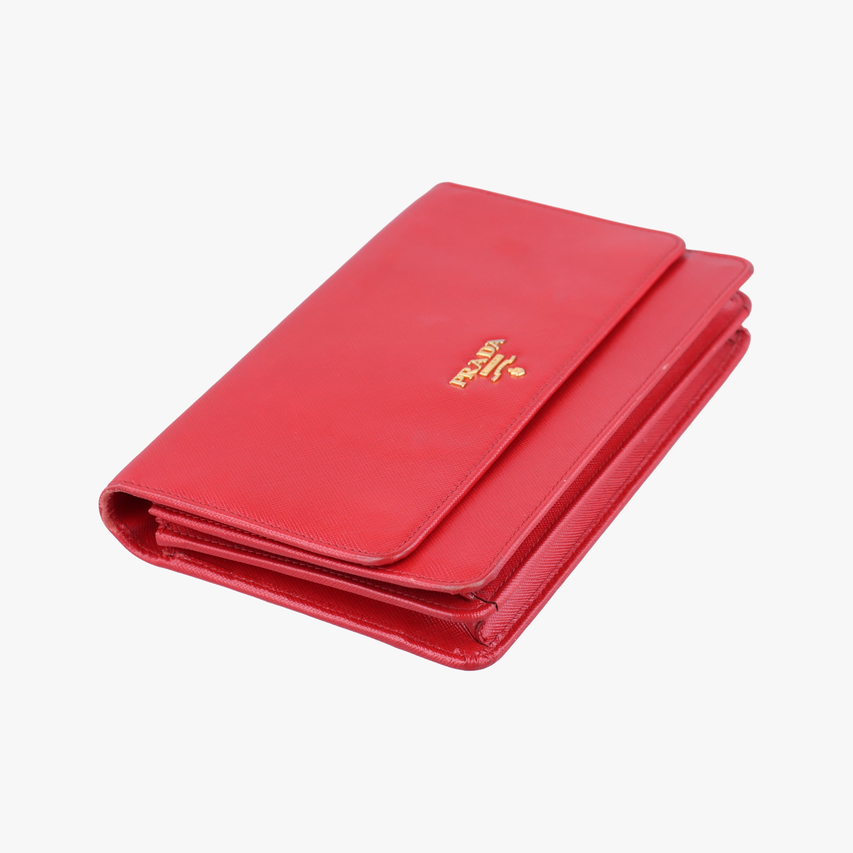 Secondhand Prada Sling Bandoliera Red SAFFIANO Leather　 BT1019 shoulderbag | stylenewstar