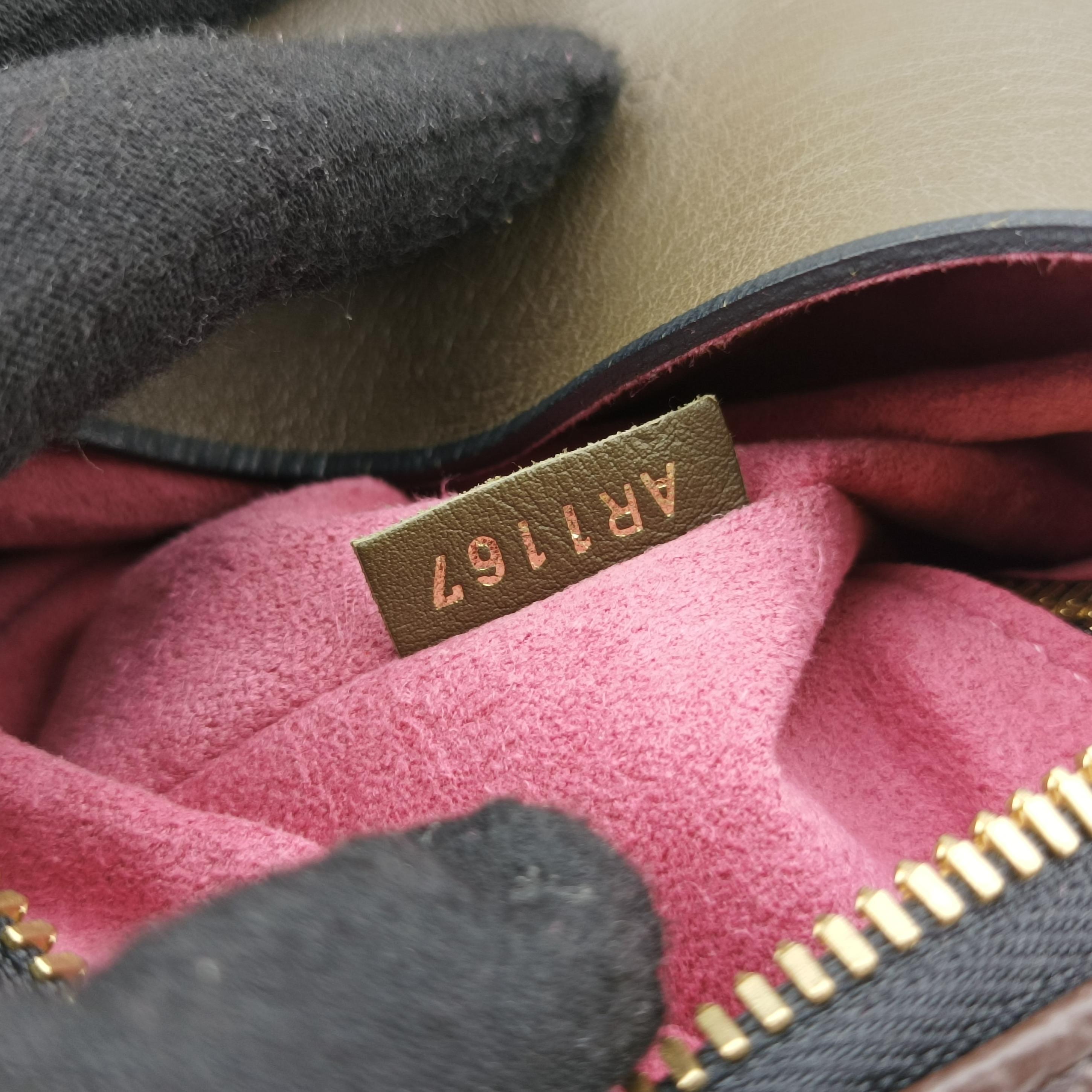 Pre-owned Louis Vuitton Tuileries Bezas Brown×beige Monogram Canvas×calf leather M43159 shoulderbag | stylenewstar