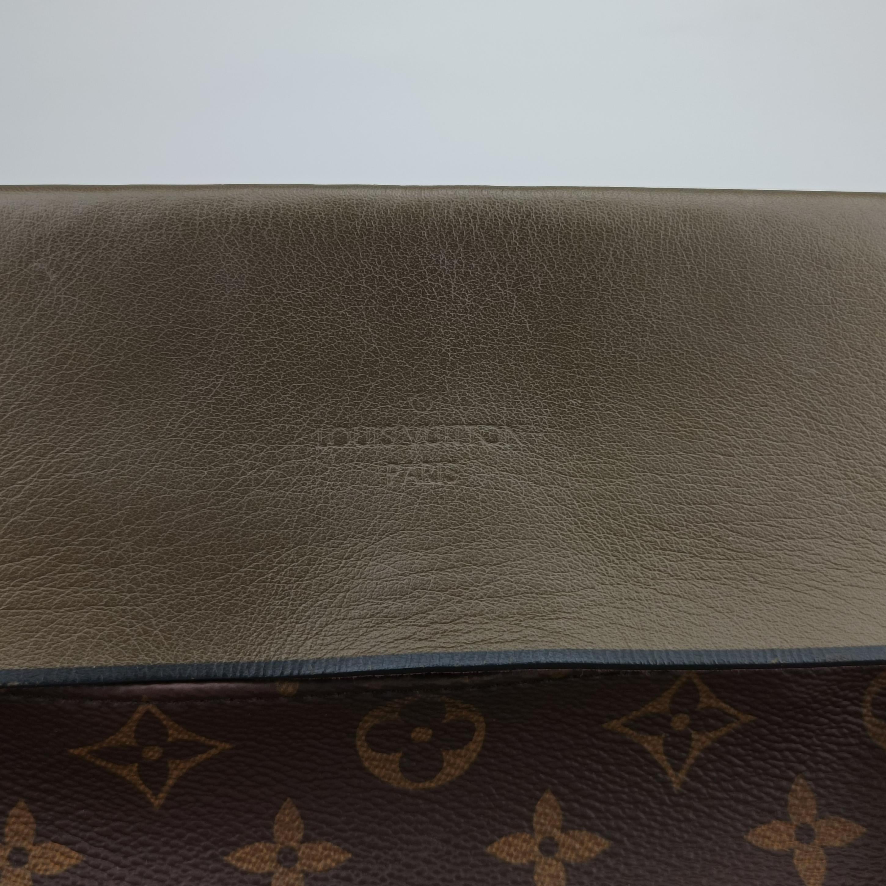 Pre-owned Louis Vuitton Tuileries Bezas Brown×beige Monogram Canvas×calf leather M43159 shoulderbag | stylenewstar
