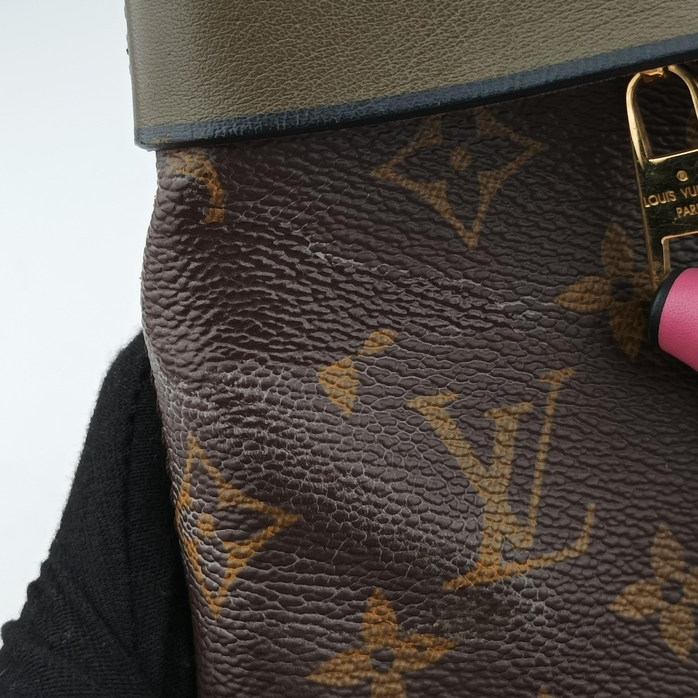 Pre-owned Louis Vuitton Tuileries Bezas Brown×beige Monogram Canvas×calf leather M43159 shoulderbag | stylenewstar
