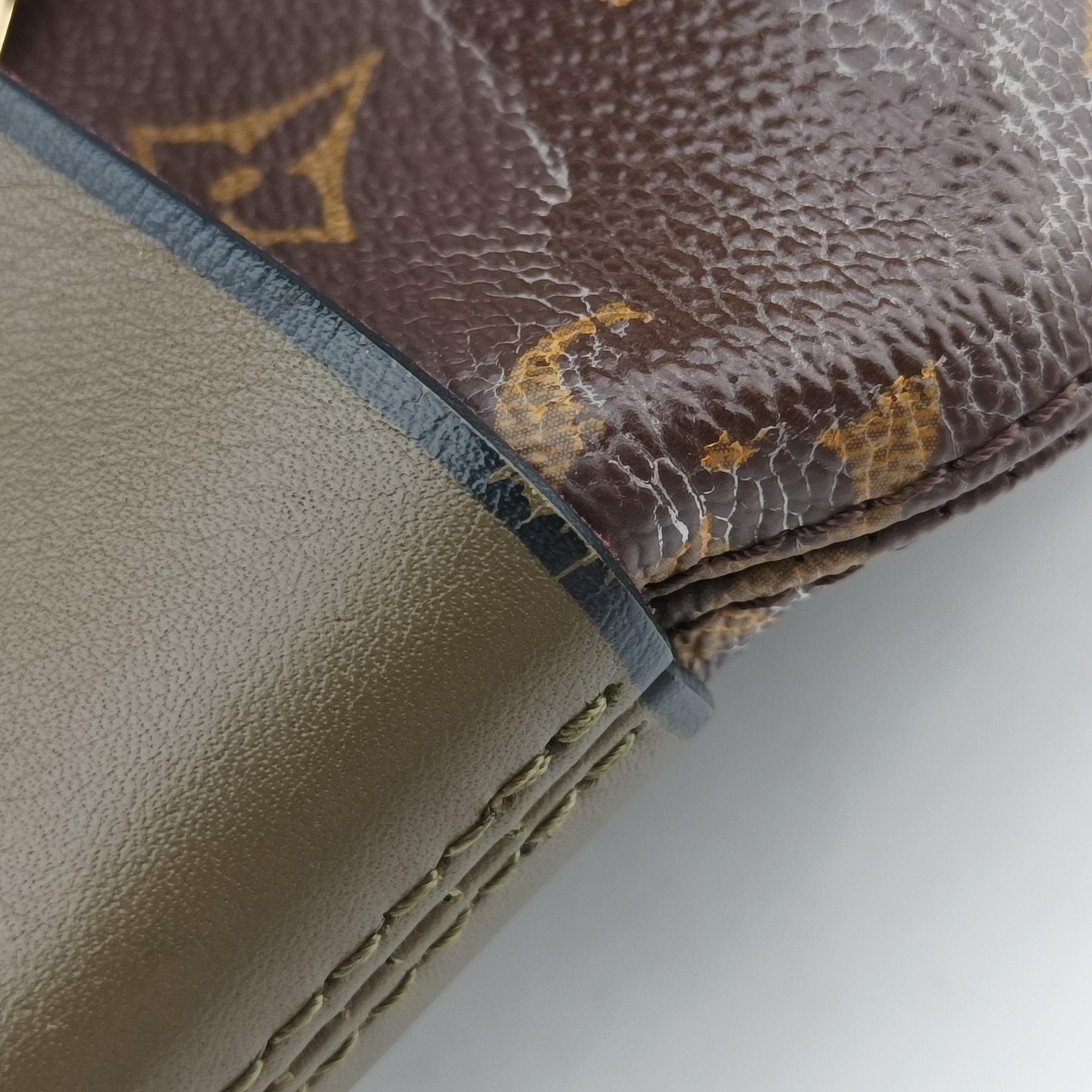 Pre-owned Louis Vuitton Tuileries Bezas Brown×beige Monogram Canvas×calf leather M43159 shoulderbag | stylenewstar