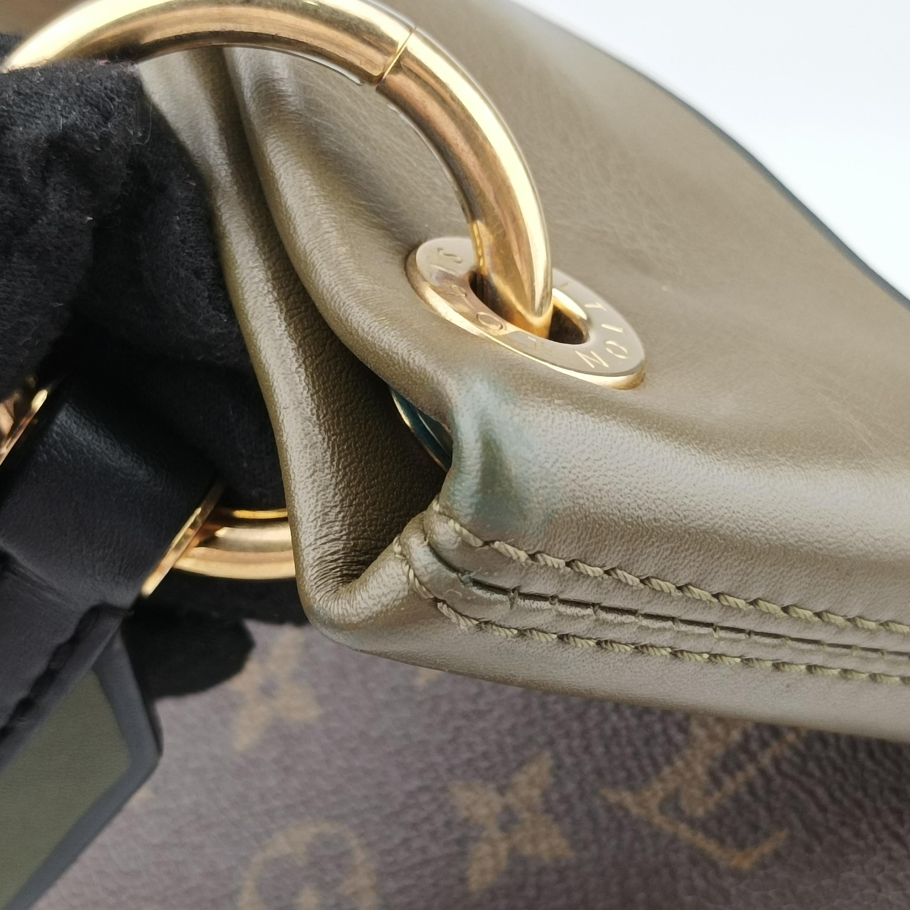 Pre-owned Louis Vuitton Tuileries Bezas Brown×beige Monogram Canvas×calf leather M43159 shoulderbag | stylenewstar