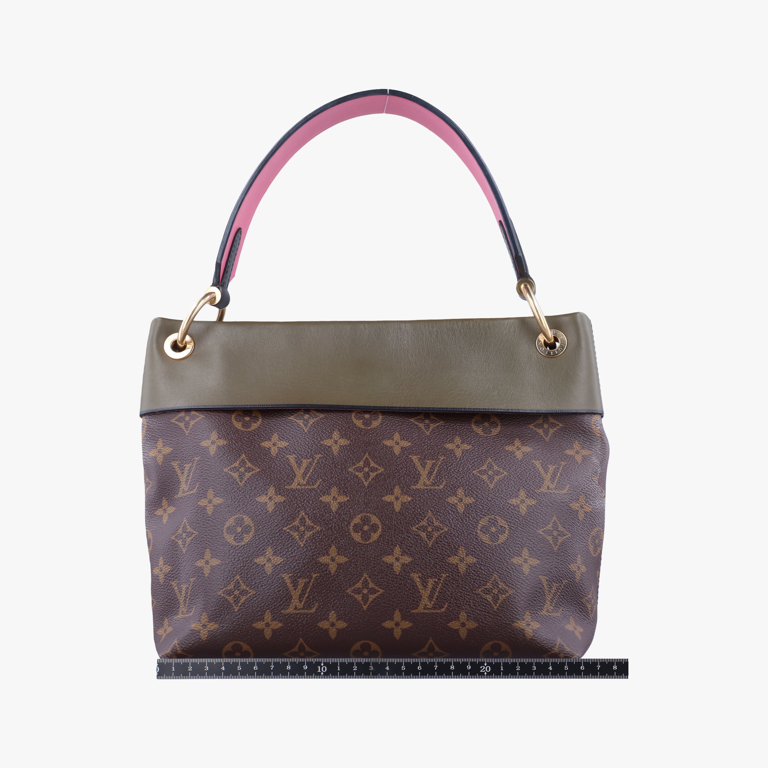 Pre-owned Louis Vuitton Tuileries Bezas Brown×beige Monogram Canvas×calf leather M43159 shoulderbag | stylenewstar