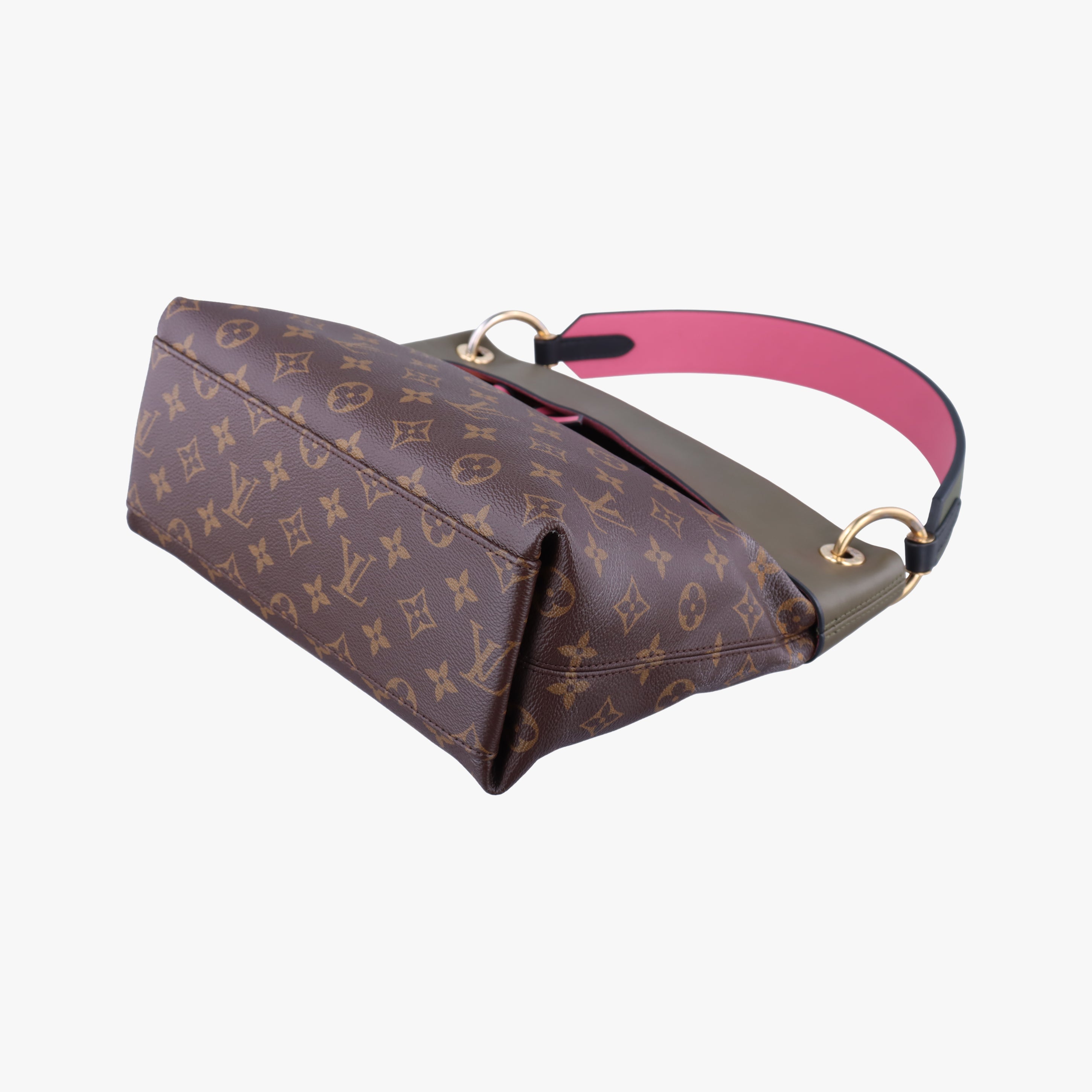Pre-owned Louis Vuitton Tuileries Bezas Brown×beige Monogram Canvas×calf leather M43159 shoulderbag | stylenewstar