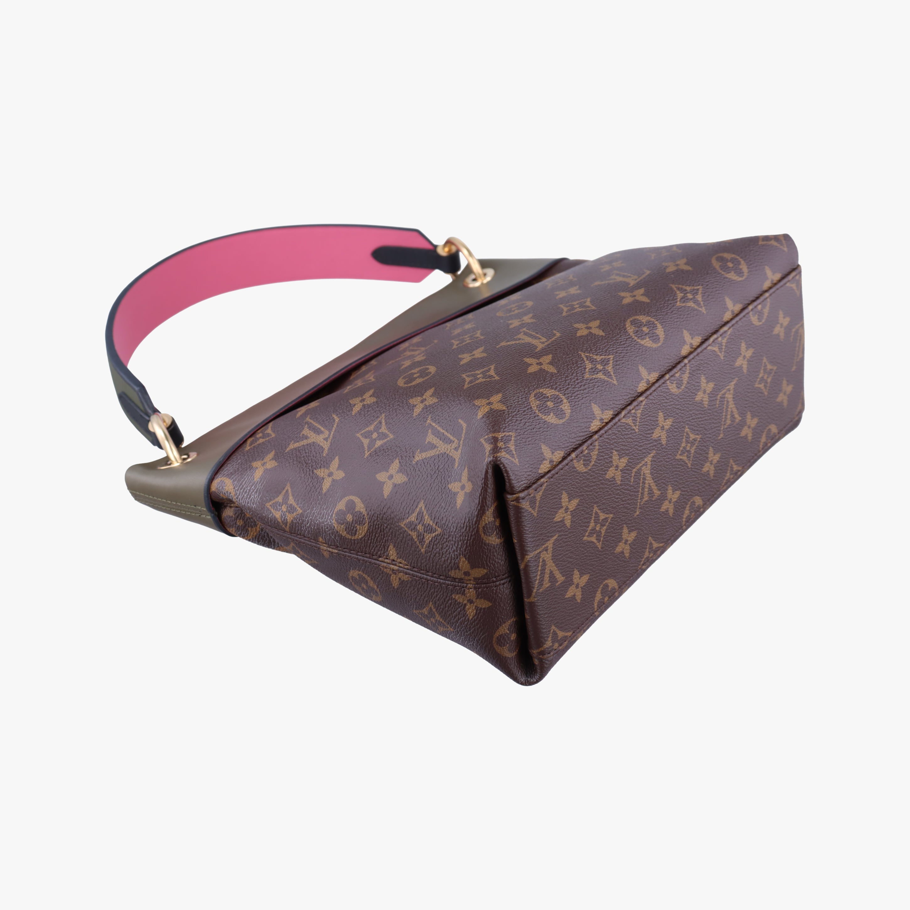 Pre-owned Louis Vuitton Tuileries Bezas Brown×beige Monogram Canvas×calf leather M43159 shoulderbag | stylenewstar