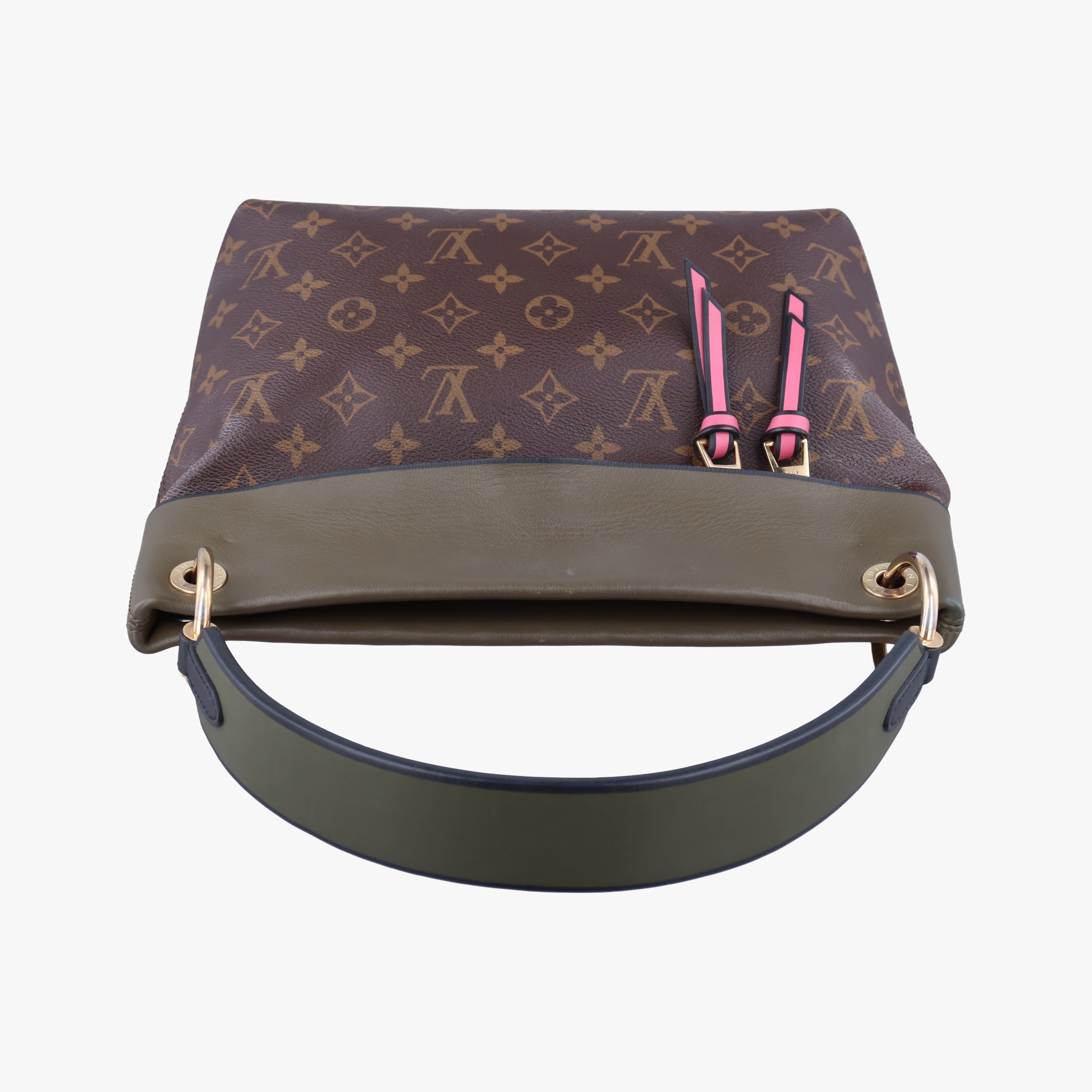 Pre-owned Louis Vuitton Tuileries Bezas Brown×beige Monogram Canvas×calf leather M43159 shoulderbag | stylenewstar