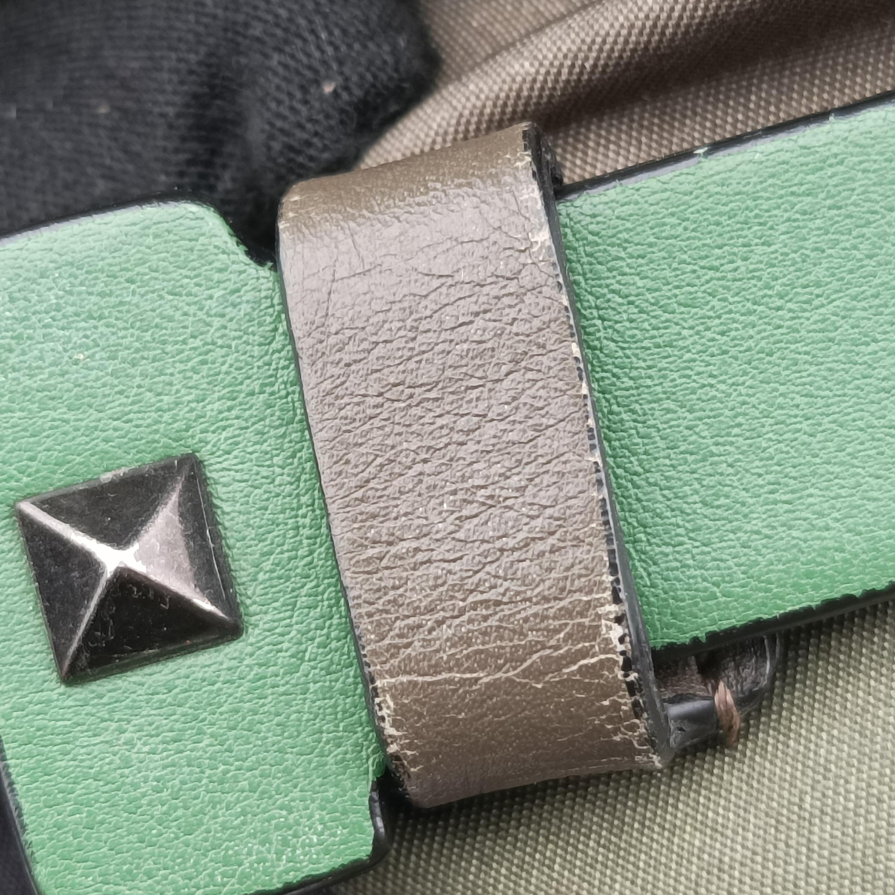 Pre-owned Valentino Camouflage studs Multicolour canvas  backpack/rucksack | stylenewstar