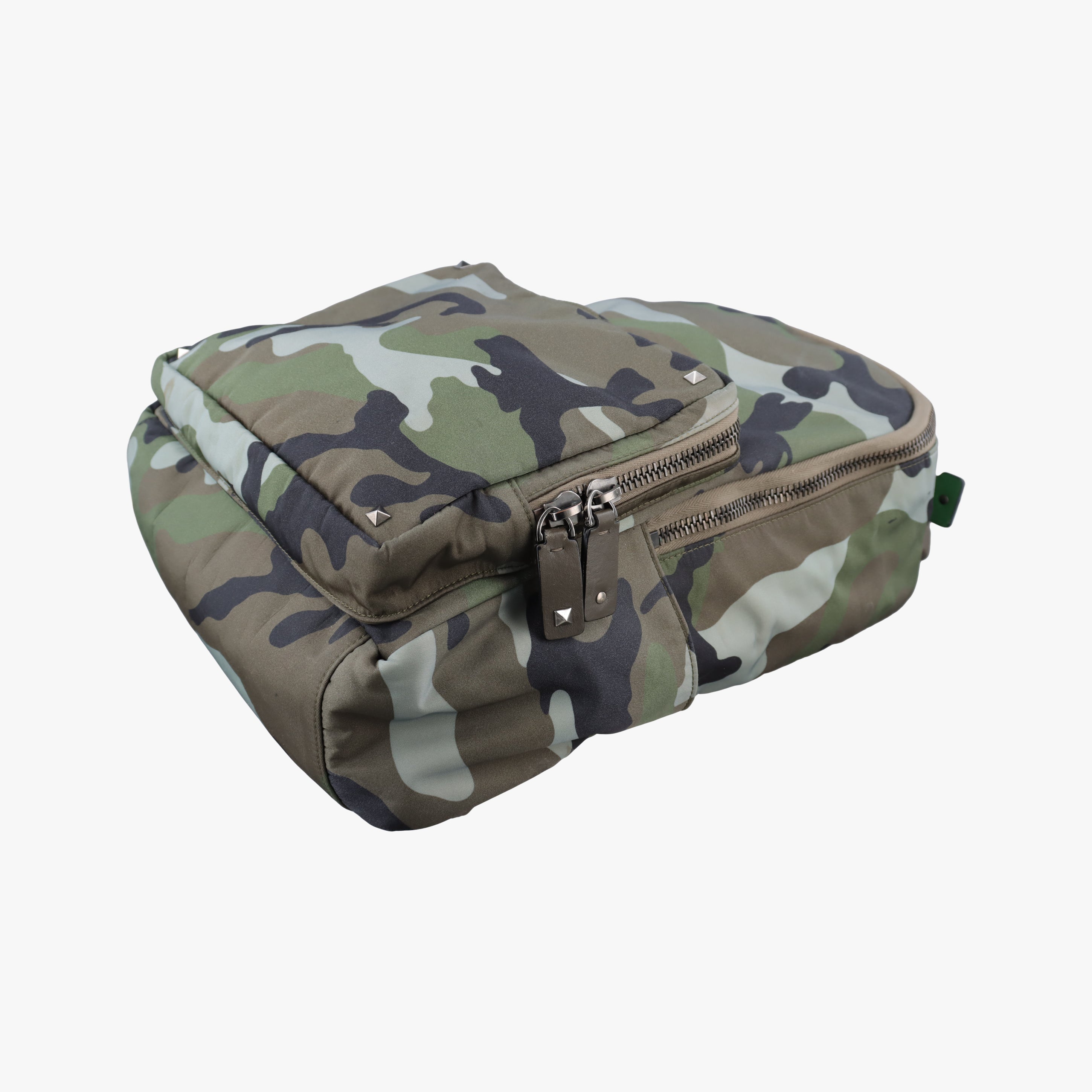 Pre-owned Valentino Camouflage studs Multicolour canvas  backpack/rucksack | stylenewstar