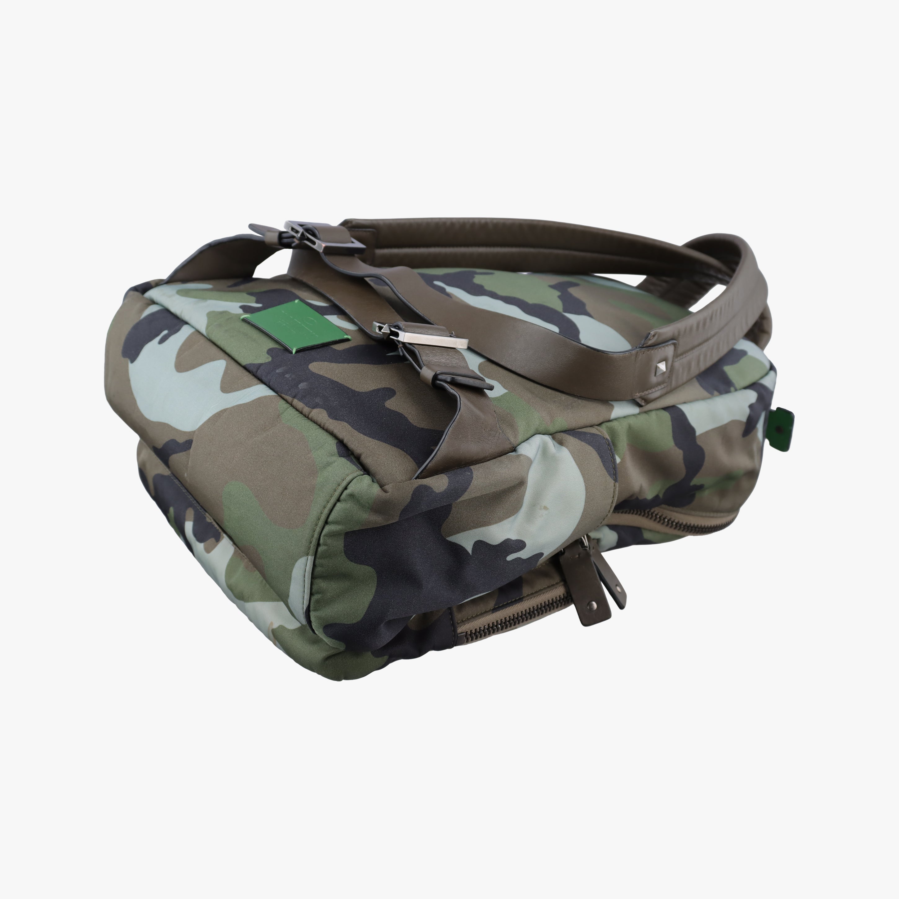 Pre-owned Valentino Camouflage studs Multicolour canvas  backpack/rucksack | stylenewstar