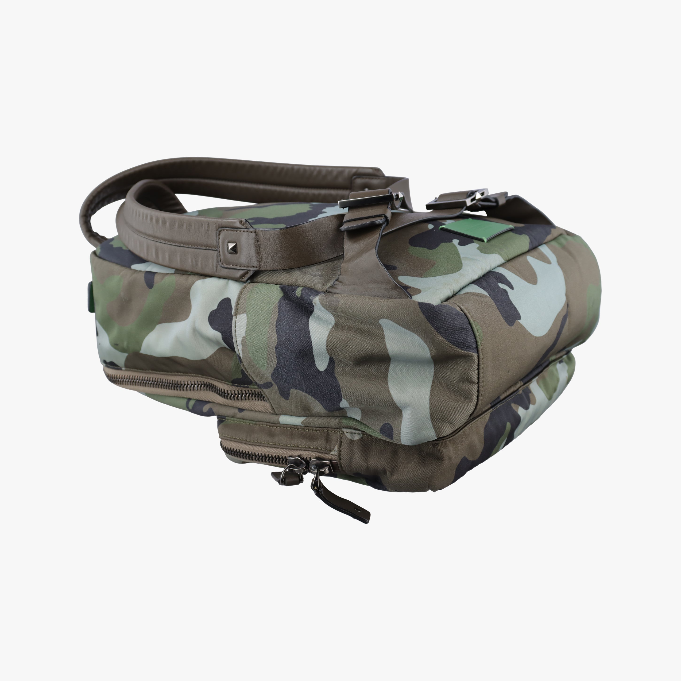 Pre-owned Valentino Camouflage studs Multicolour canvas  backpack/rucksack | stylenewstar