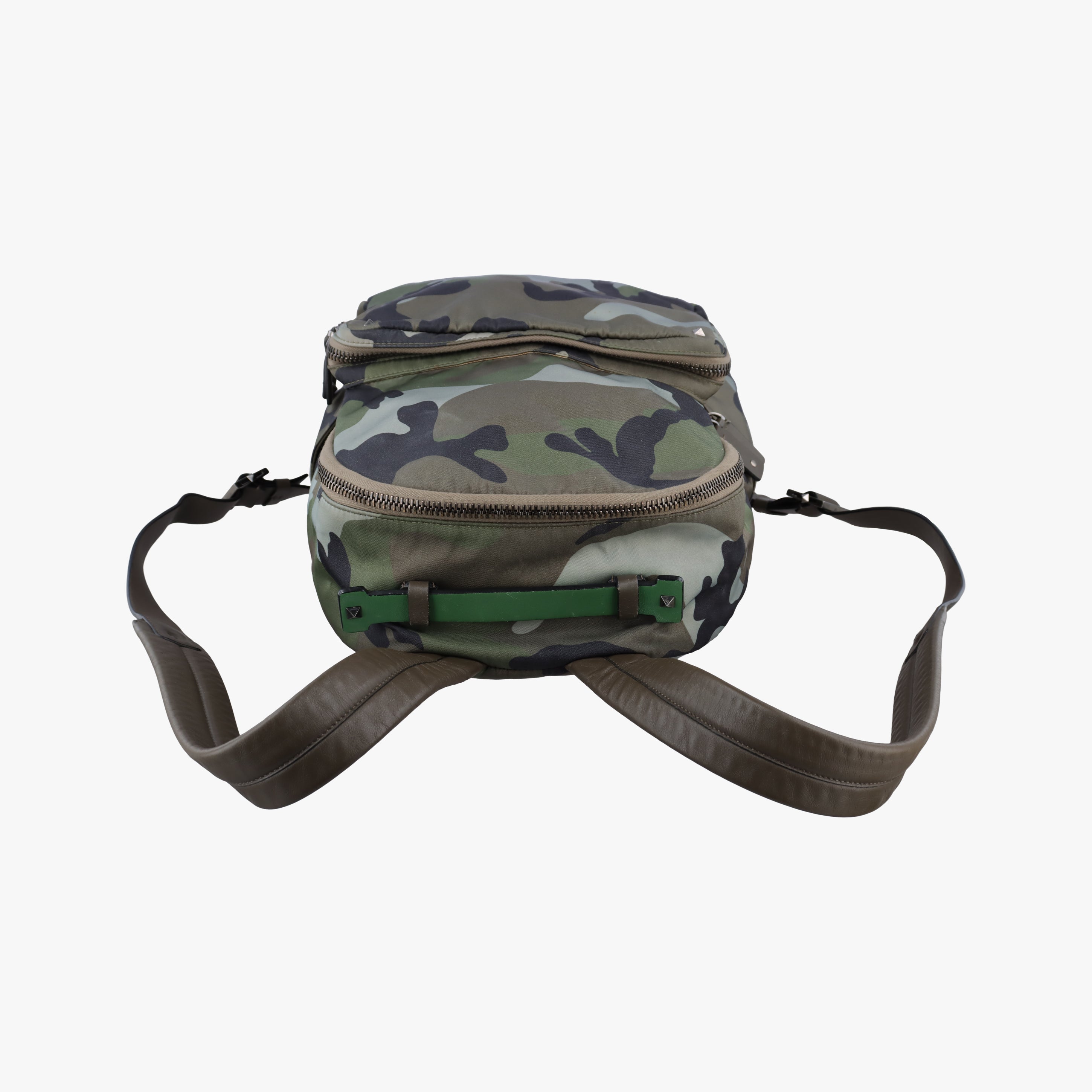 Pre-owned Valentino Camouflage studs Multicolour canvas  backpack/rucksack | stylenewstar