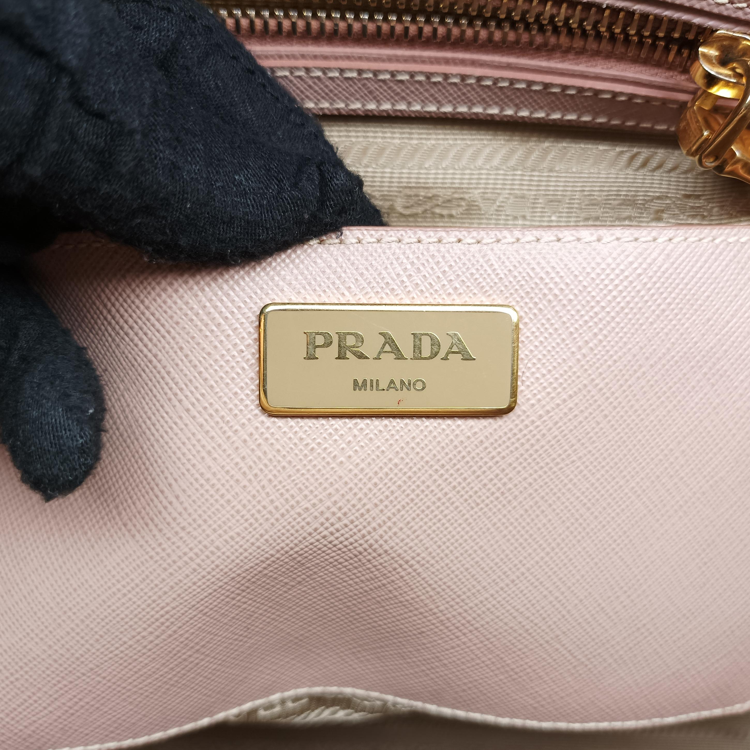 Pre-owned Prada Galleria Pink SAFFIANO Leather BN1786 handbag | stylenewstar