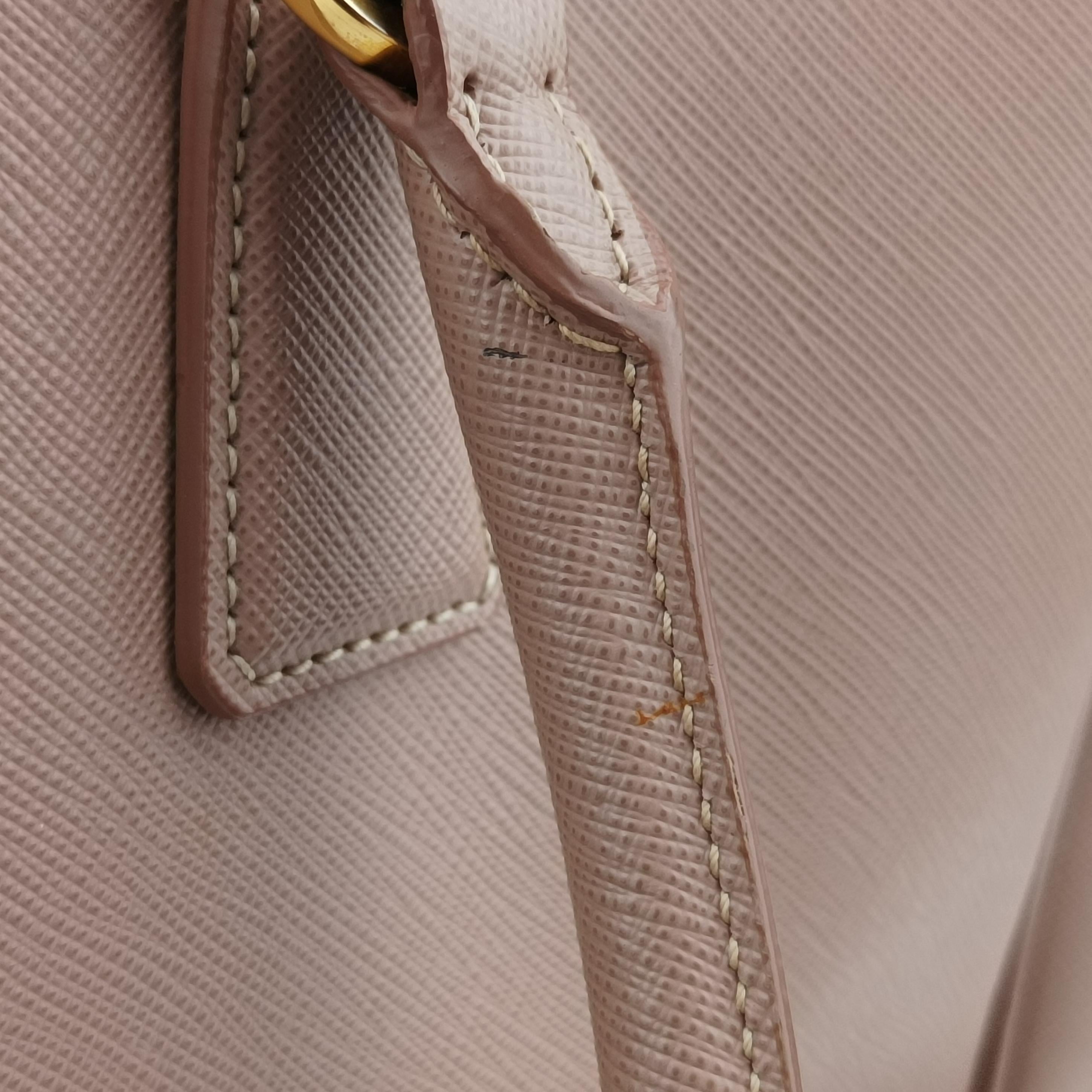 Pre-owned Prada Galleria Pink SAFFIANO Leather BN1786 handbag | stylenewstar