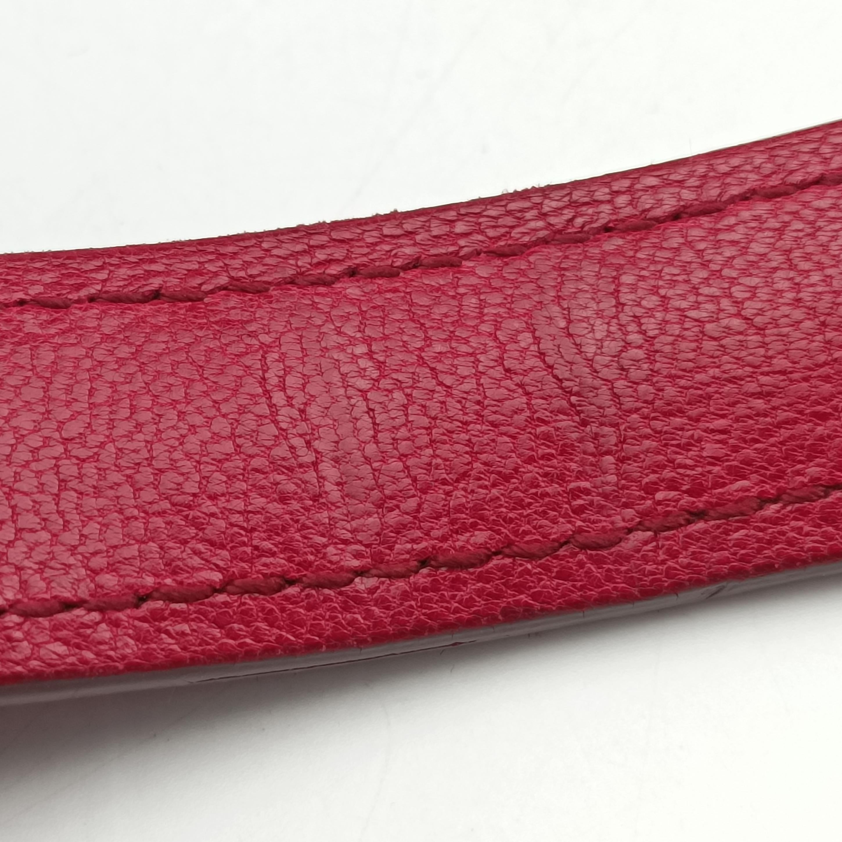 Pre-owned Yves Saint Laurent Saharienne Red Leather 139263 handbag | stylenewstar
