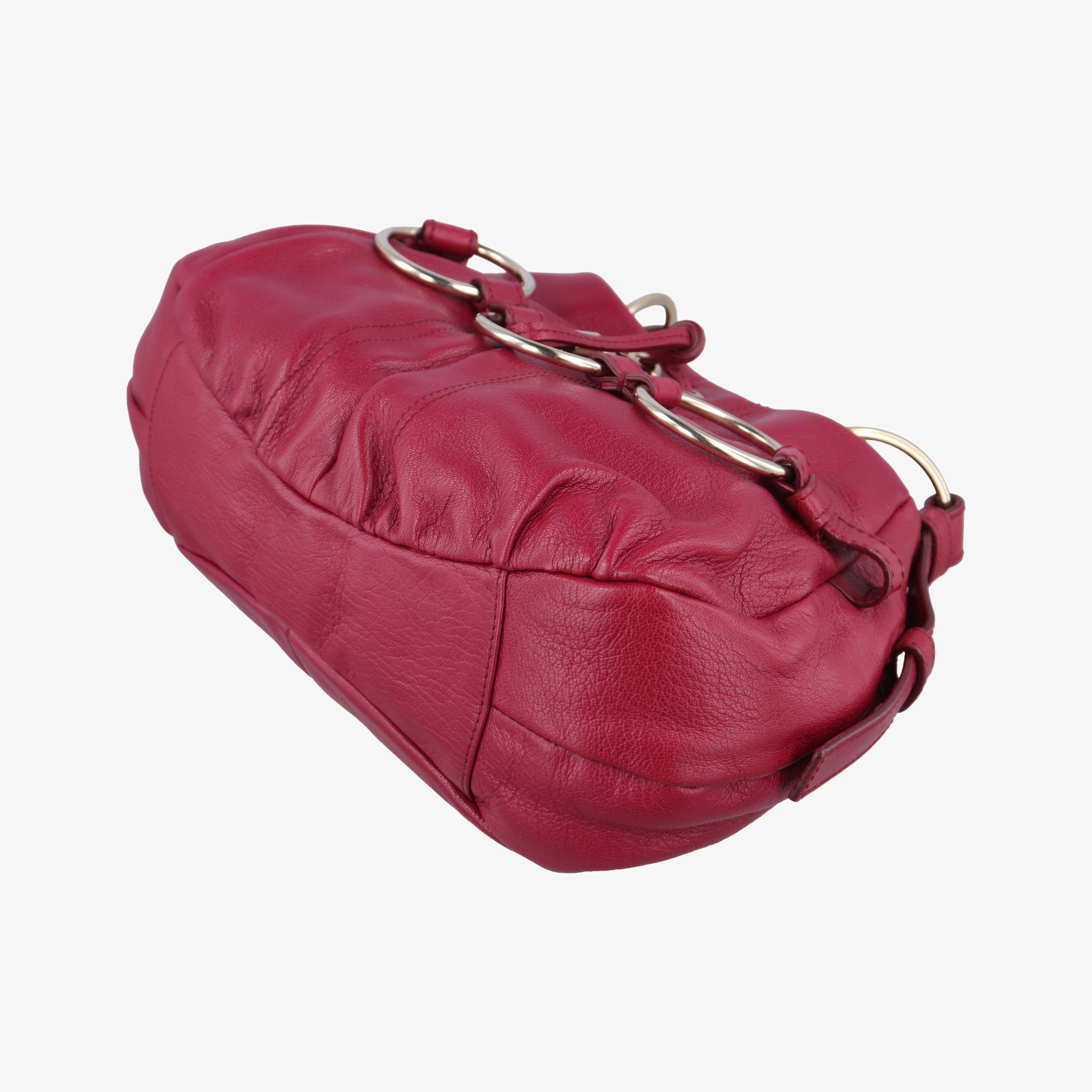 Pre-owned Yves Saint Laurent Saharienne Red Leather 139263 handbag | stylenewstar
