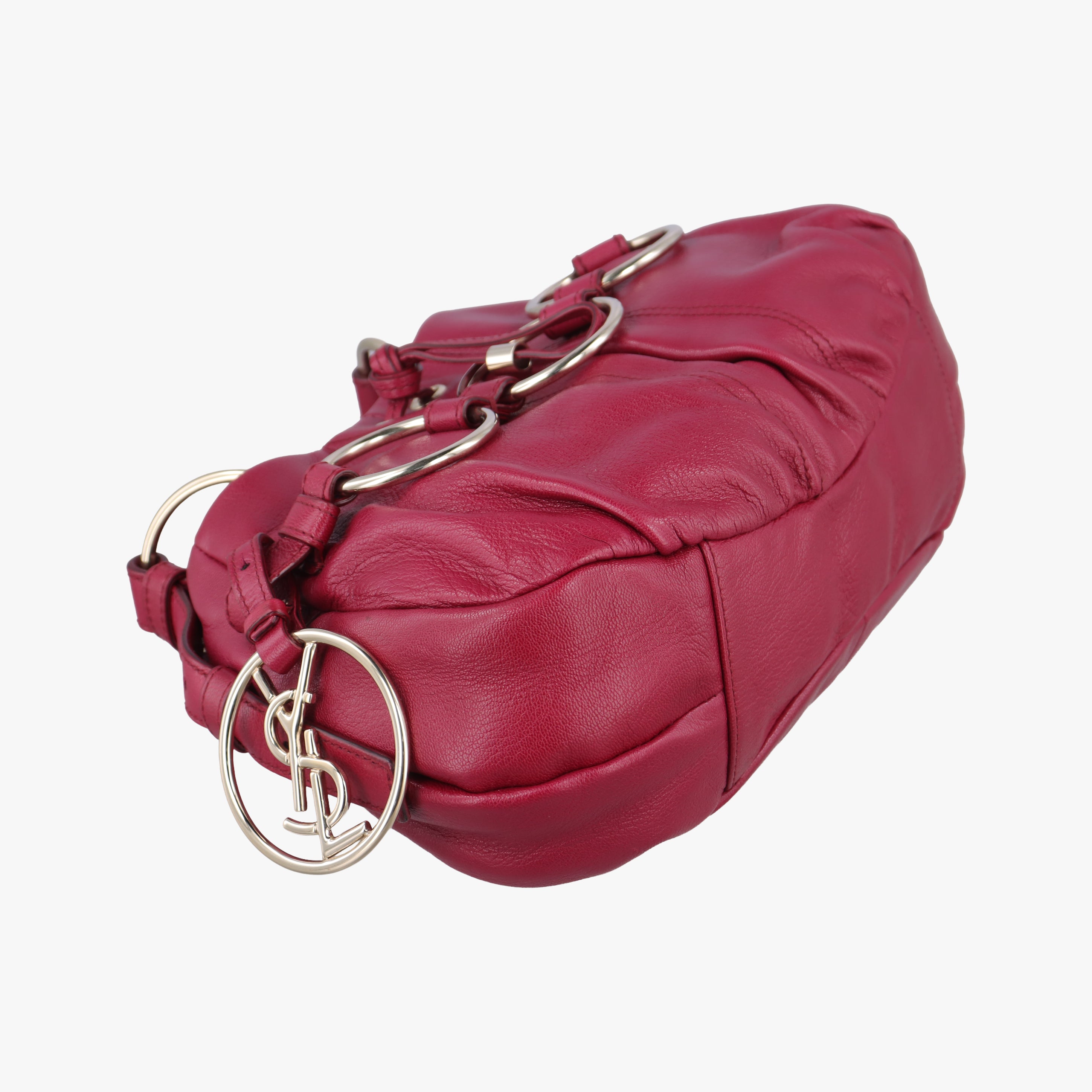 Pre-owned Yves Saint Laurent Saharienne Red Leather 139263 handbag | stylenewstar