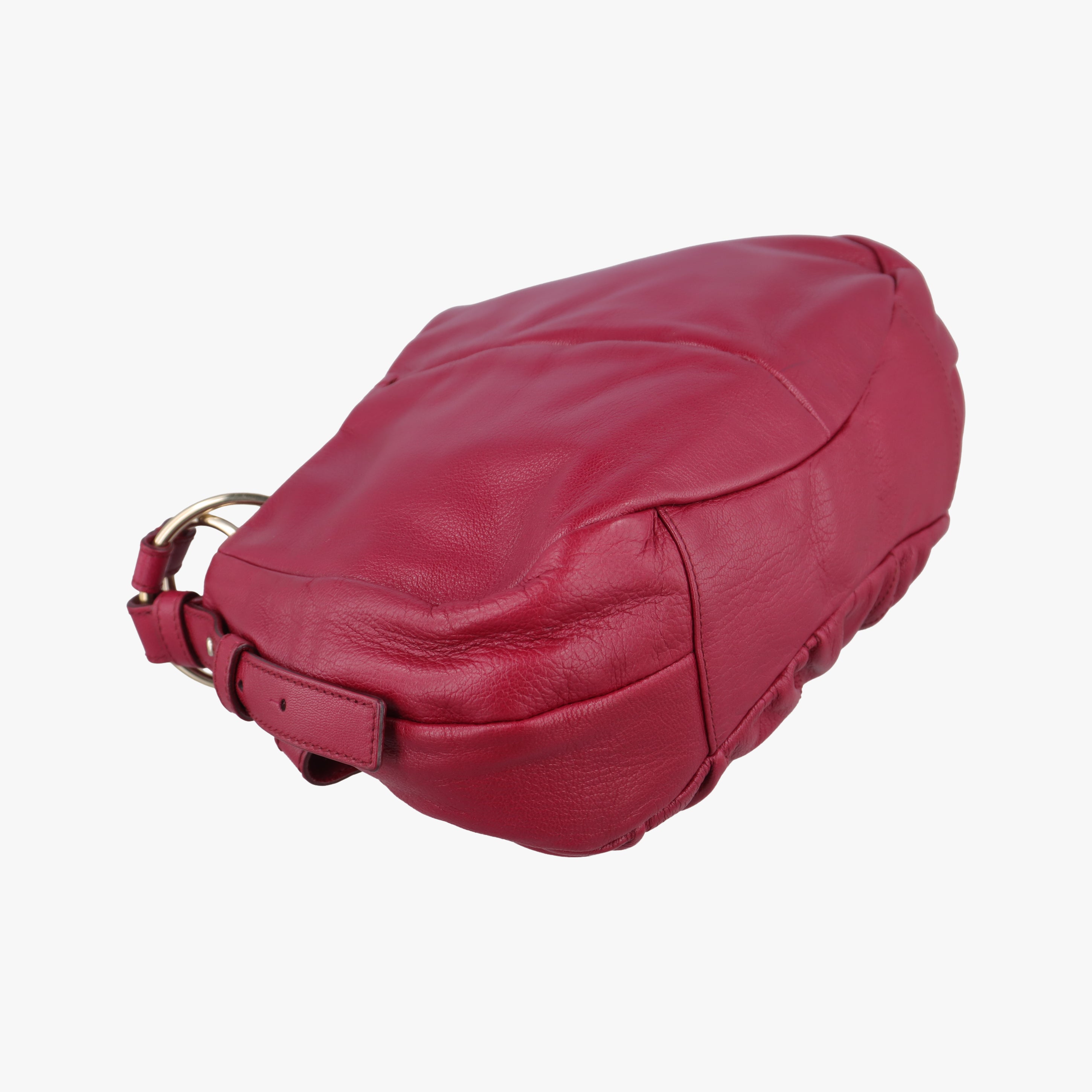 Pre-owned Yves Saint Laurent Saharienne Red Leather 139263 handbag | stylenewstar