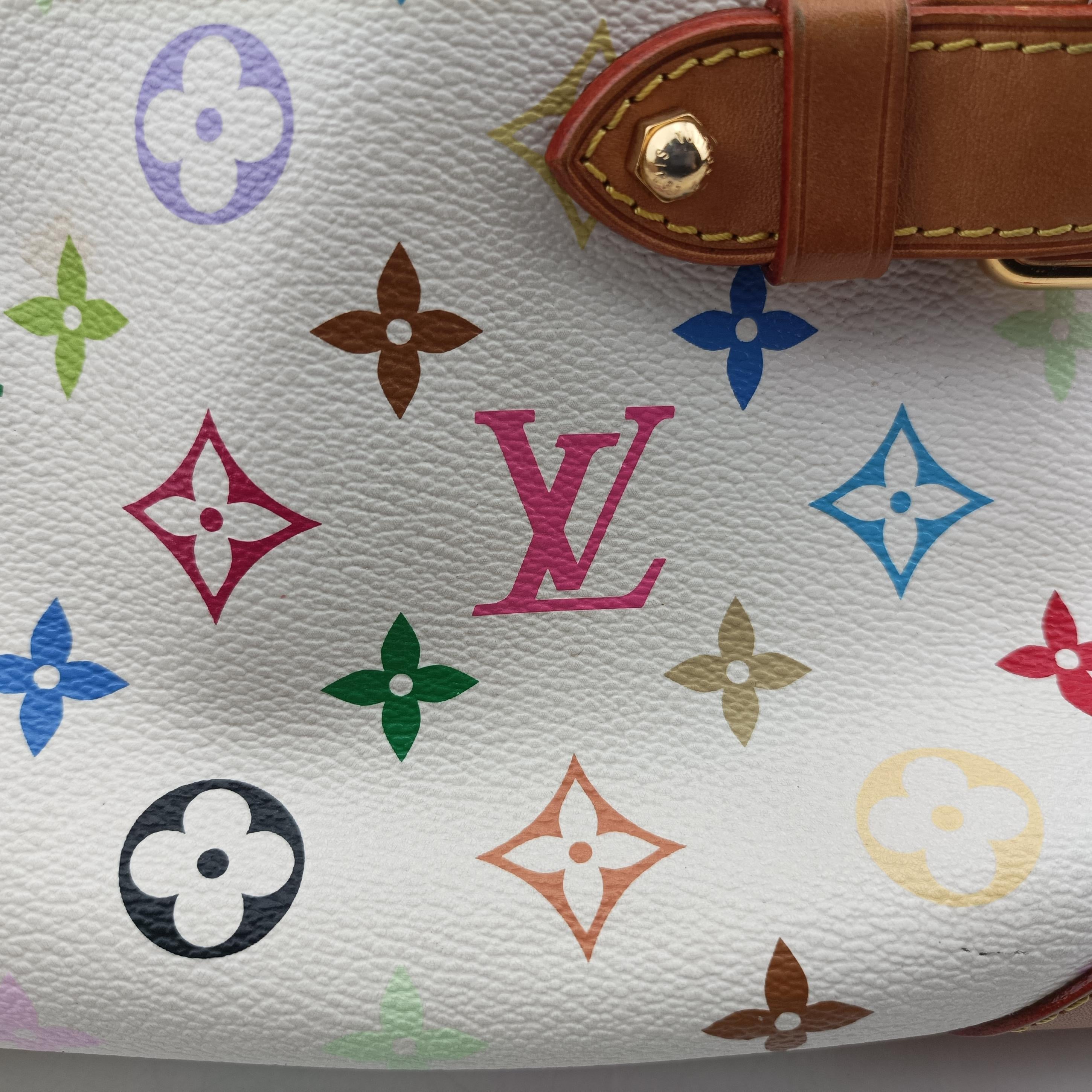 Pre-owned Louis Vuitton CLAUDIA White Monogram Multicolor M40193 handbag | stylenewstar