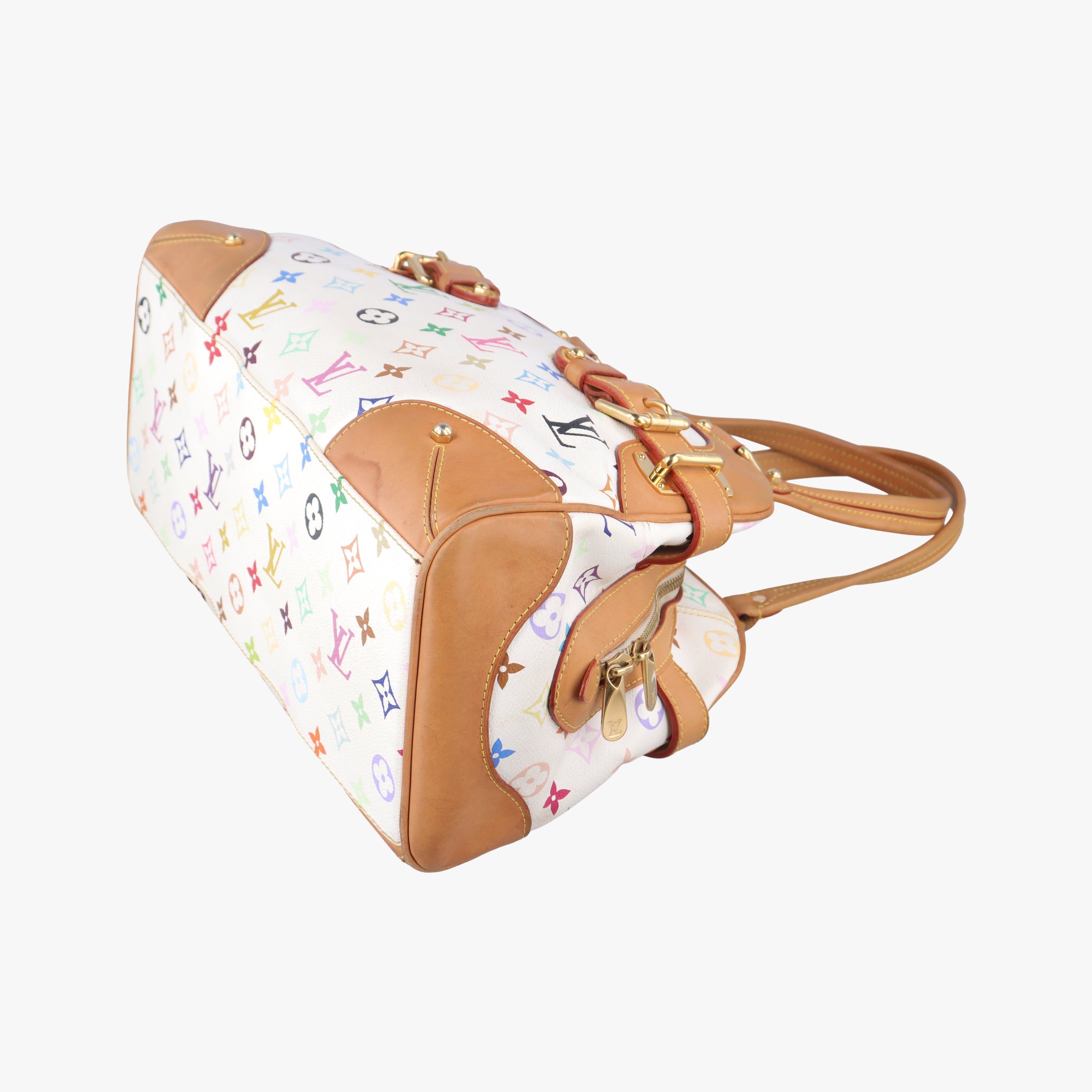 Pre-owned Louis Vuitton CLAUDIA White Monogram Multicolor M40193 handbag | stylenewstar