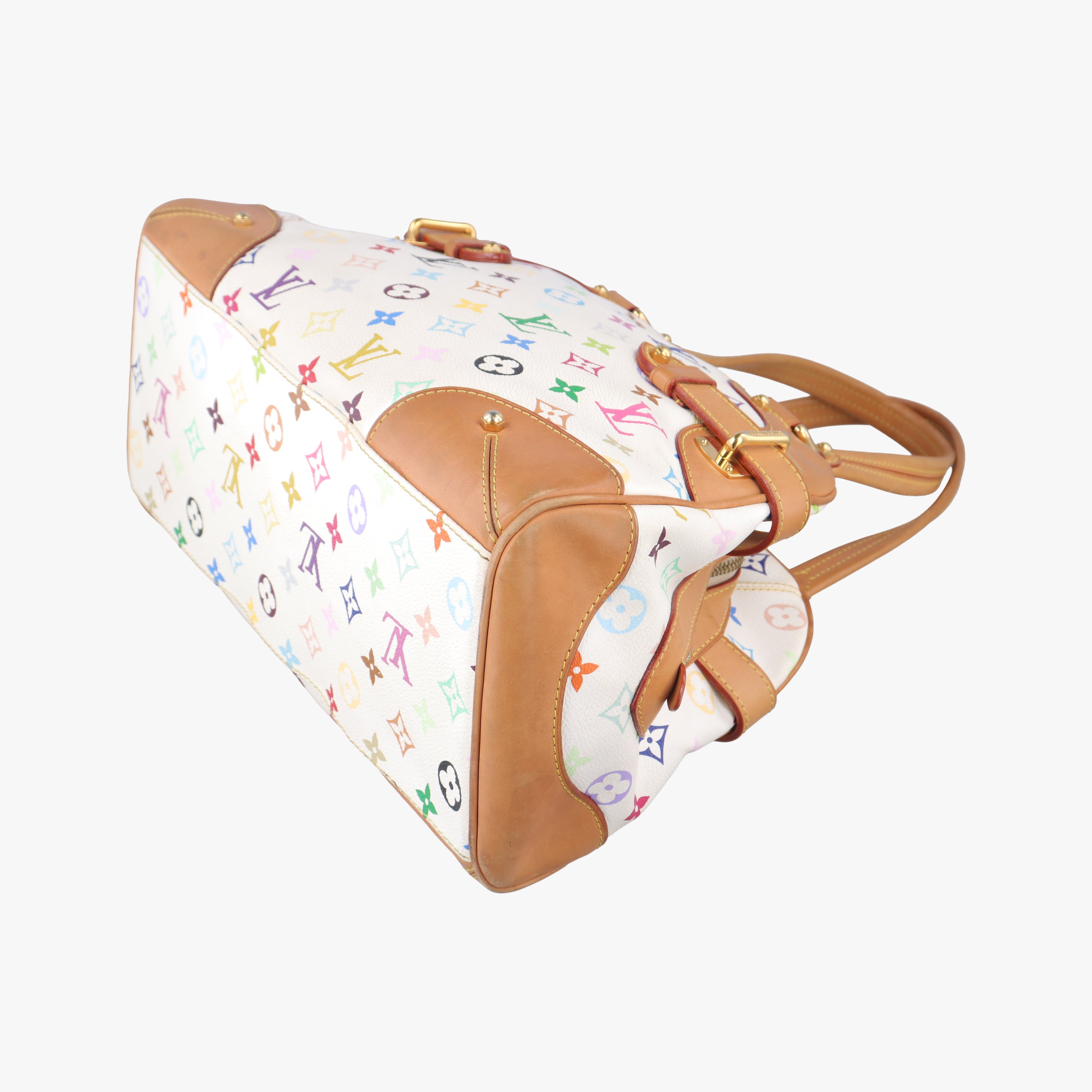 Pre-owned Louis Vuitton CLAUDIA White Monogram Multicolor M40193 handbag | stylenewstar