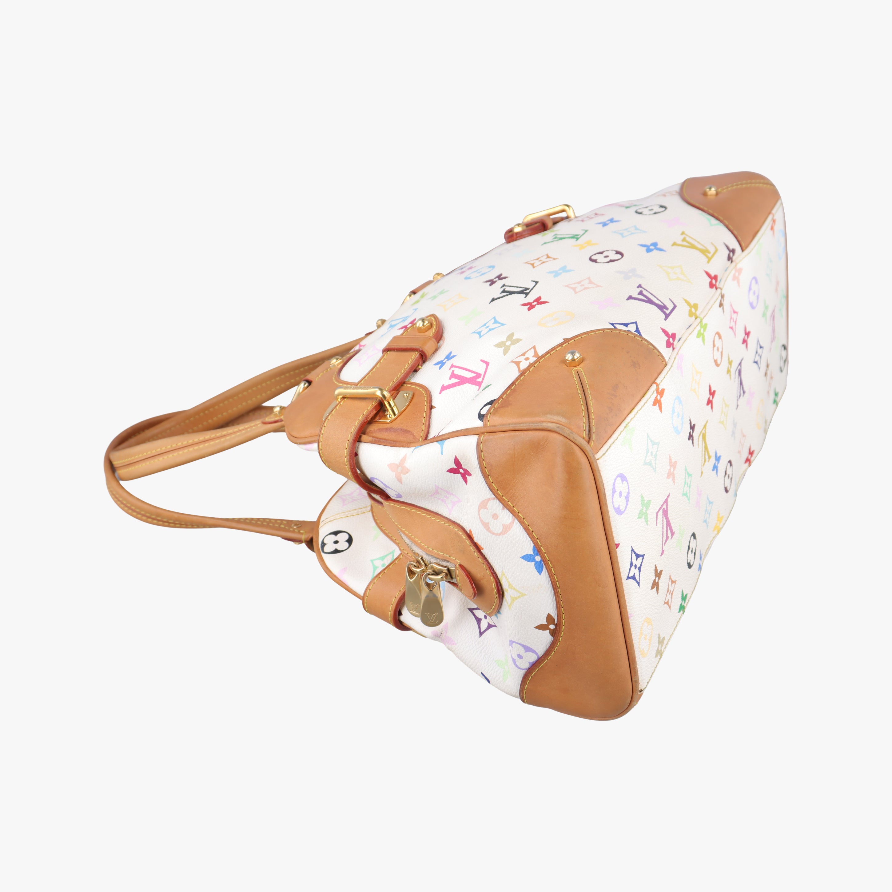 Pre-owned Louis Vuitton CLAUDIA White Monogram Multicolor M40193 handbag | stylenewstar