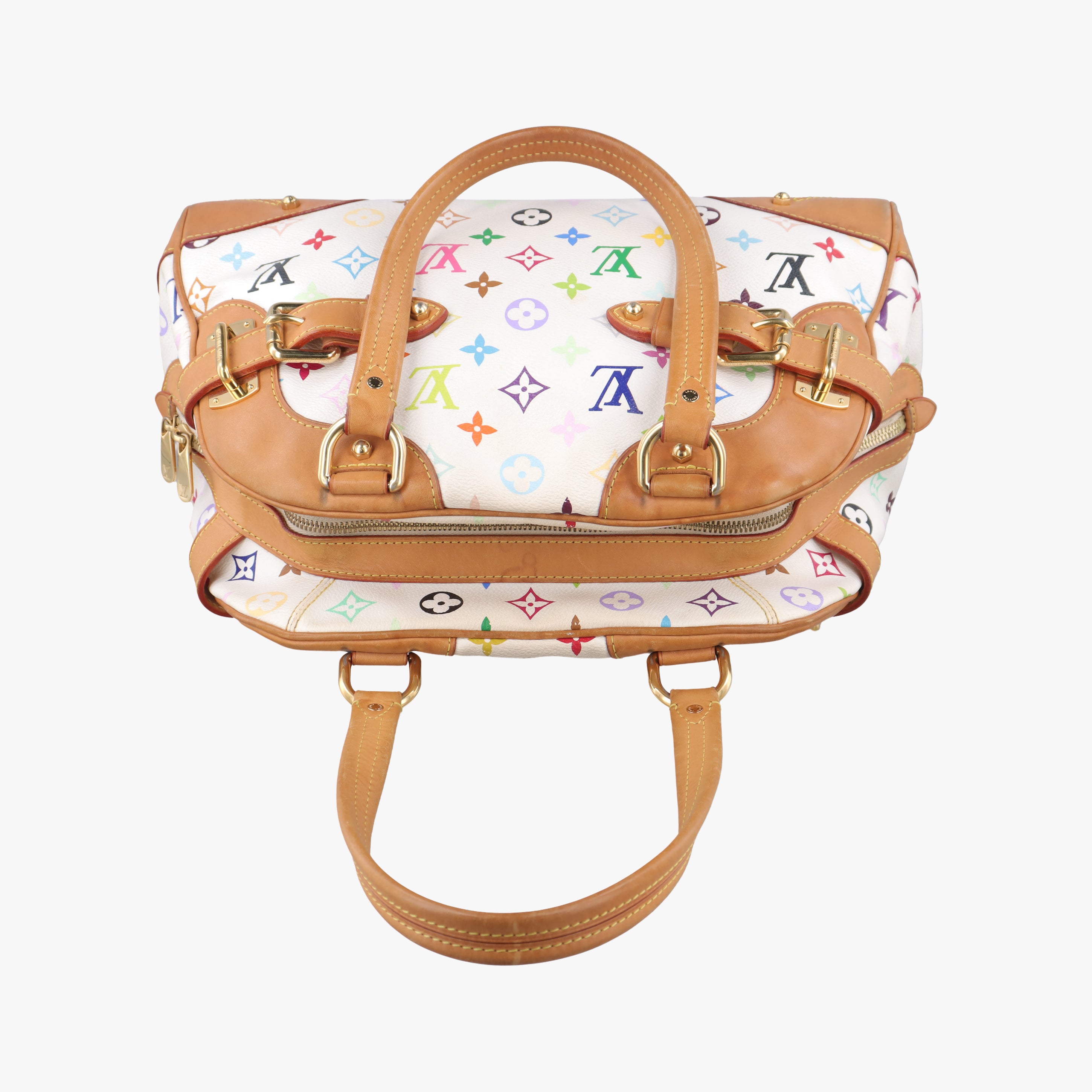 Pre-owned Louis Vuitton CLAUDIA White Monogram Multicolor M40193 handbag | stylenewstar