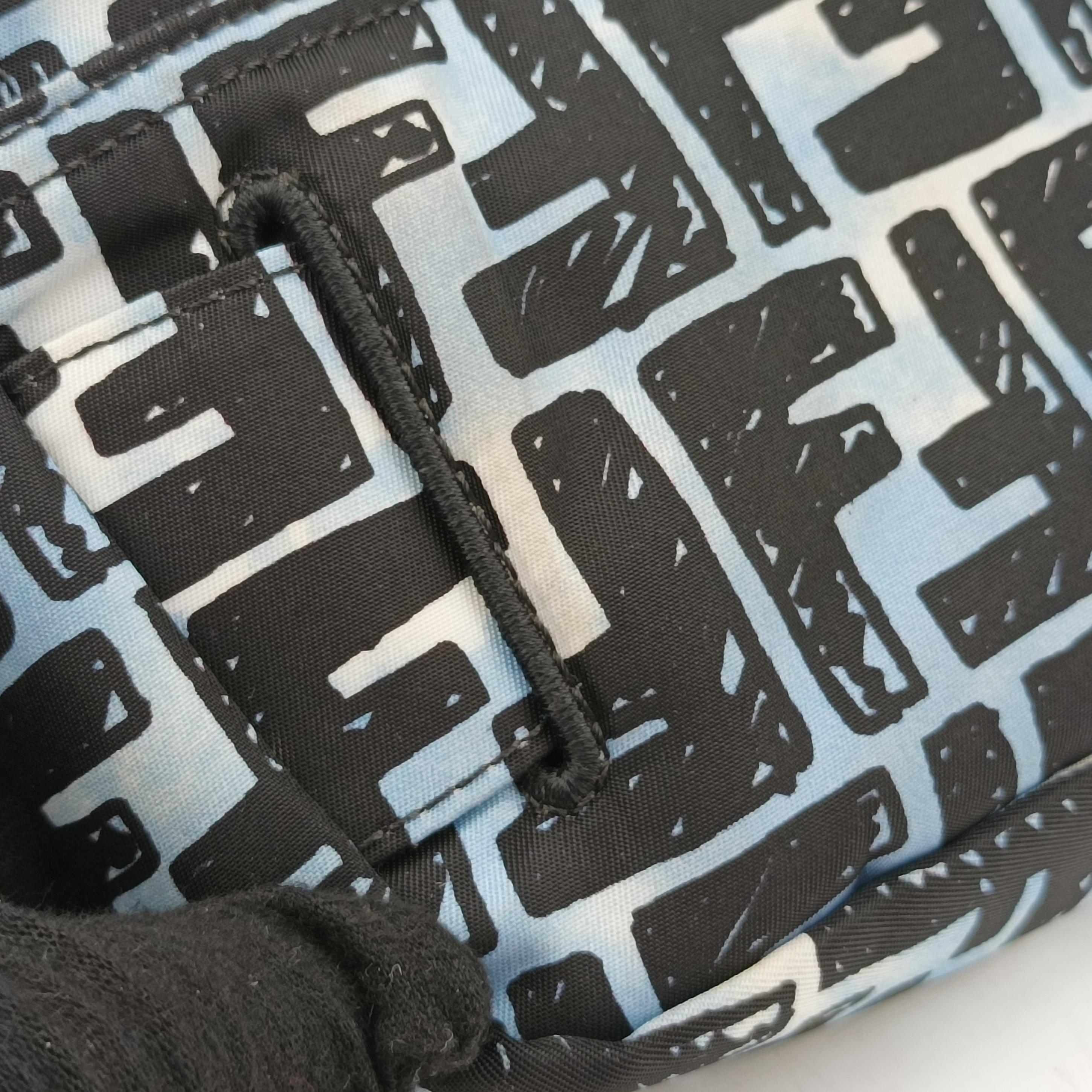 Pre-owned Fendi Mamma Bucket Black×Multicolour Nylon 8BR784 shoulderbag | stylenewstar