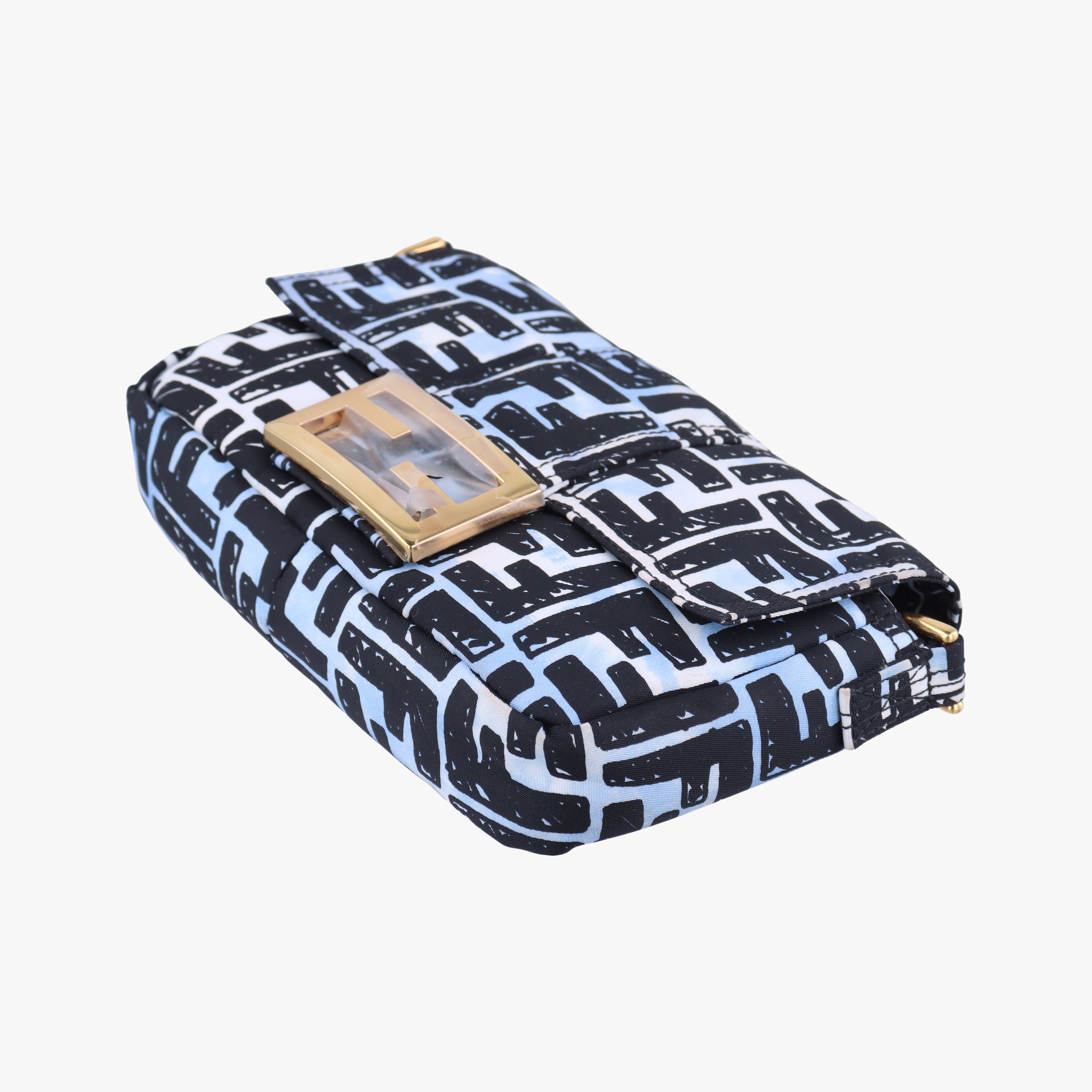 Pre-owned Fendi Mamma Bucket Black×Multicolour Nylon 8BR784 shoulderbag | stylenewstar