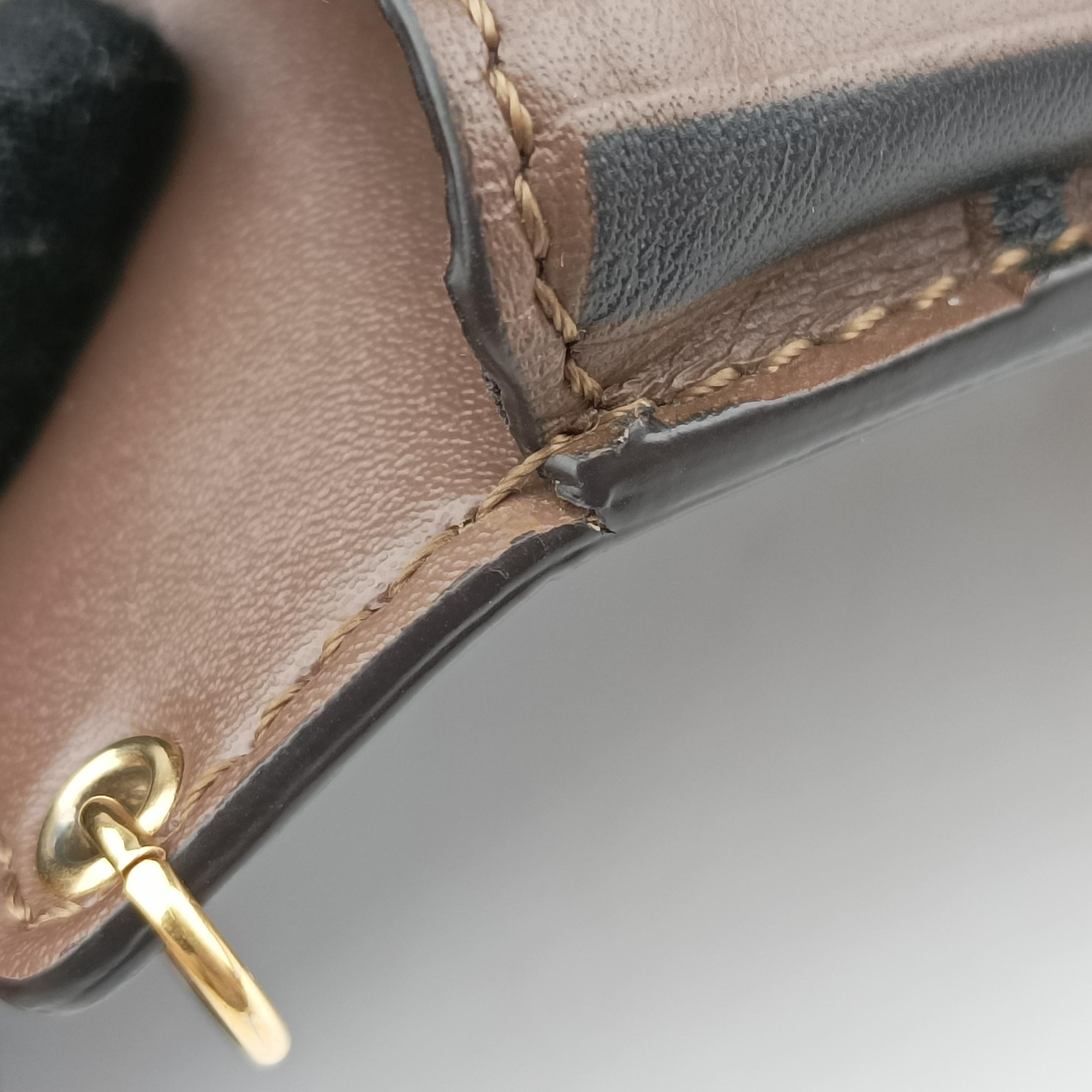 Pre-owned Fendi F is smartphone pouch Brown Leather 8M0443 shoulderbag | stylenewstar
