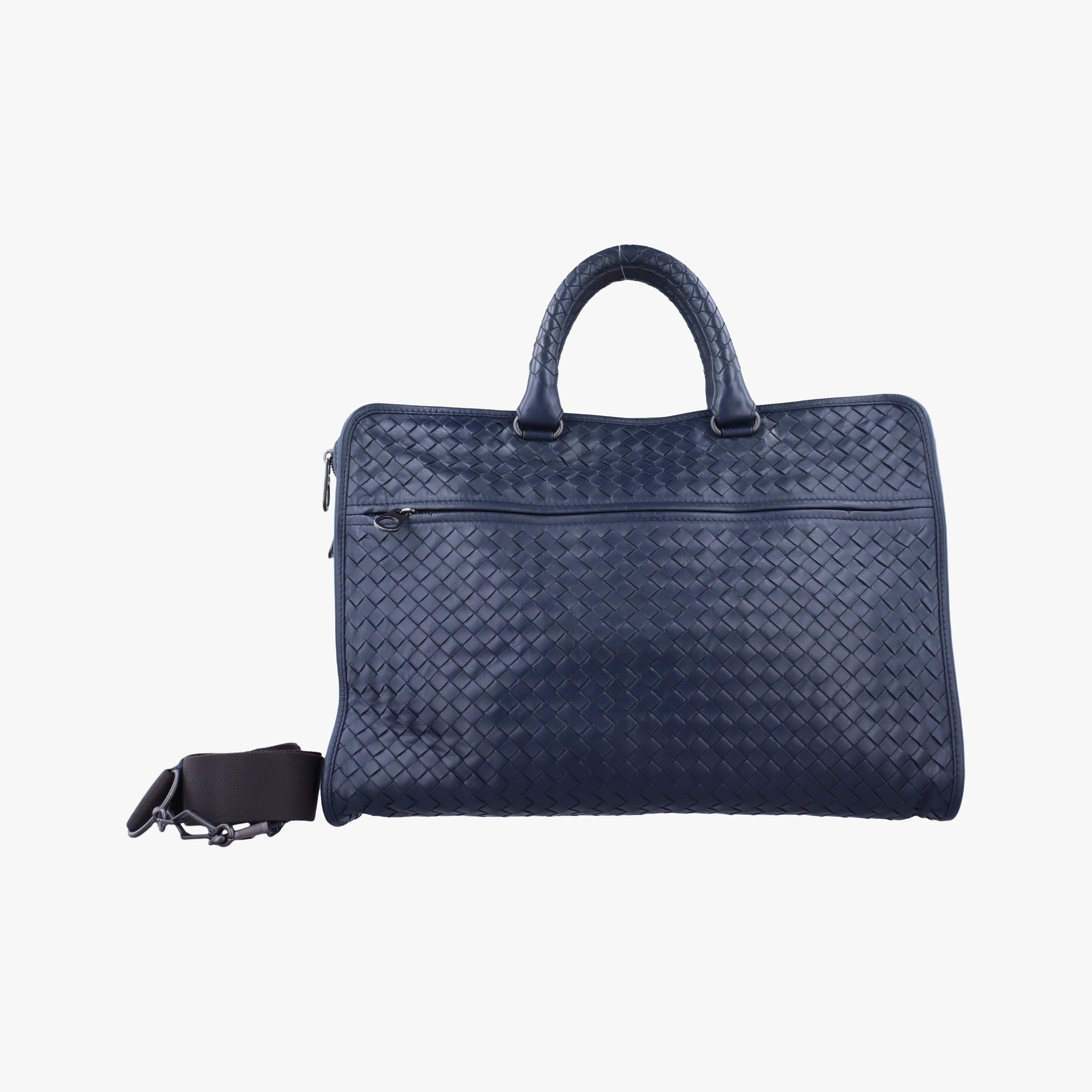 Secondhand Bottega Veneta Intrecciato Navy lambskin  shoulderbag | stylenewstar