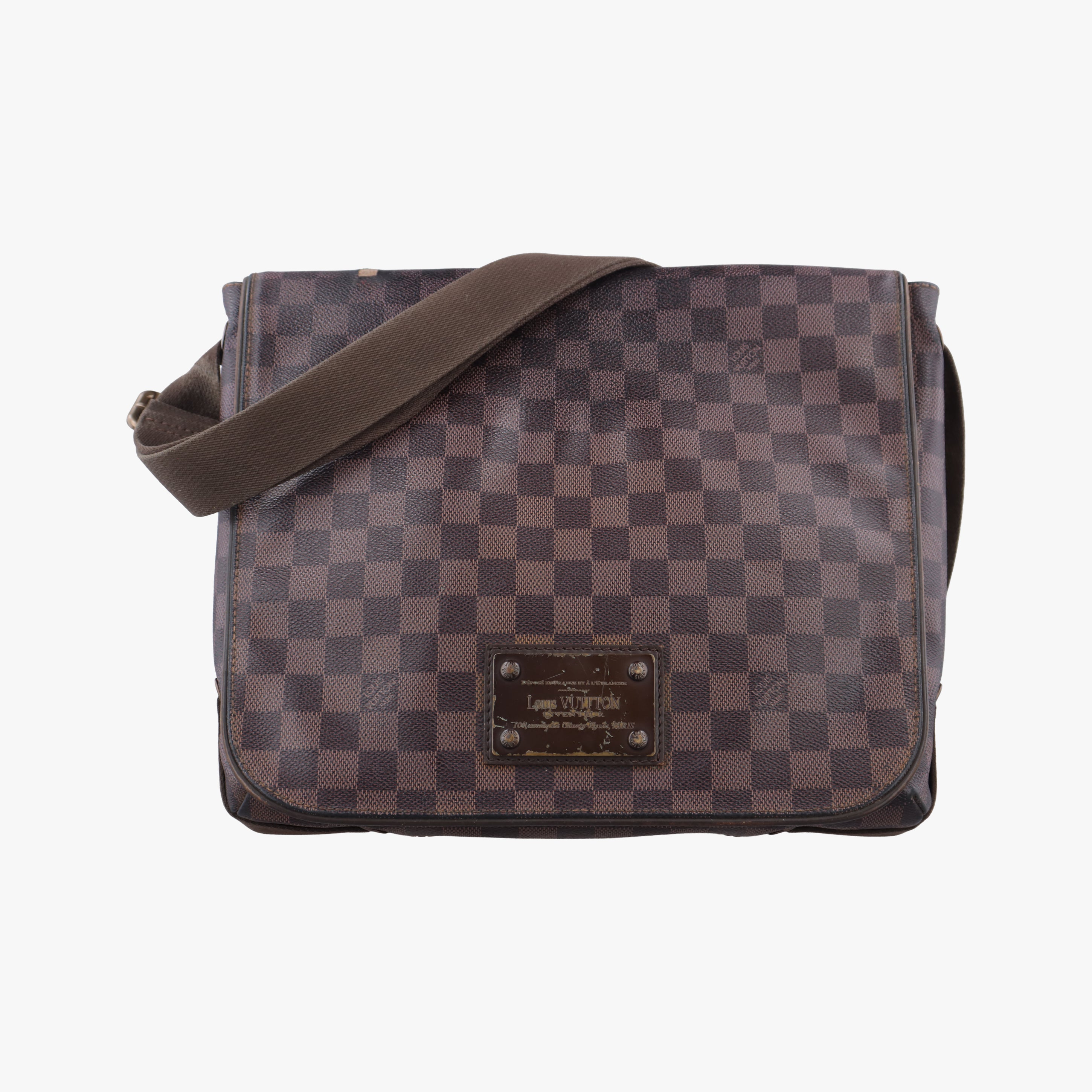 Pre-owned Louis Vuitton BROOKLYN MM EBENE Damier Canvas N51211 shoulderbag | stylenewstar
