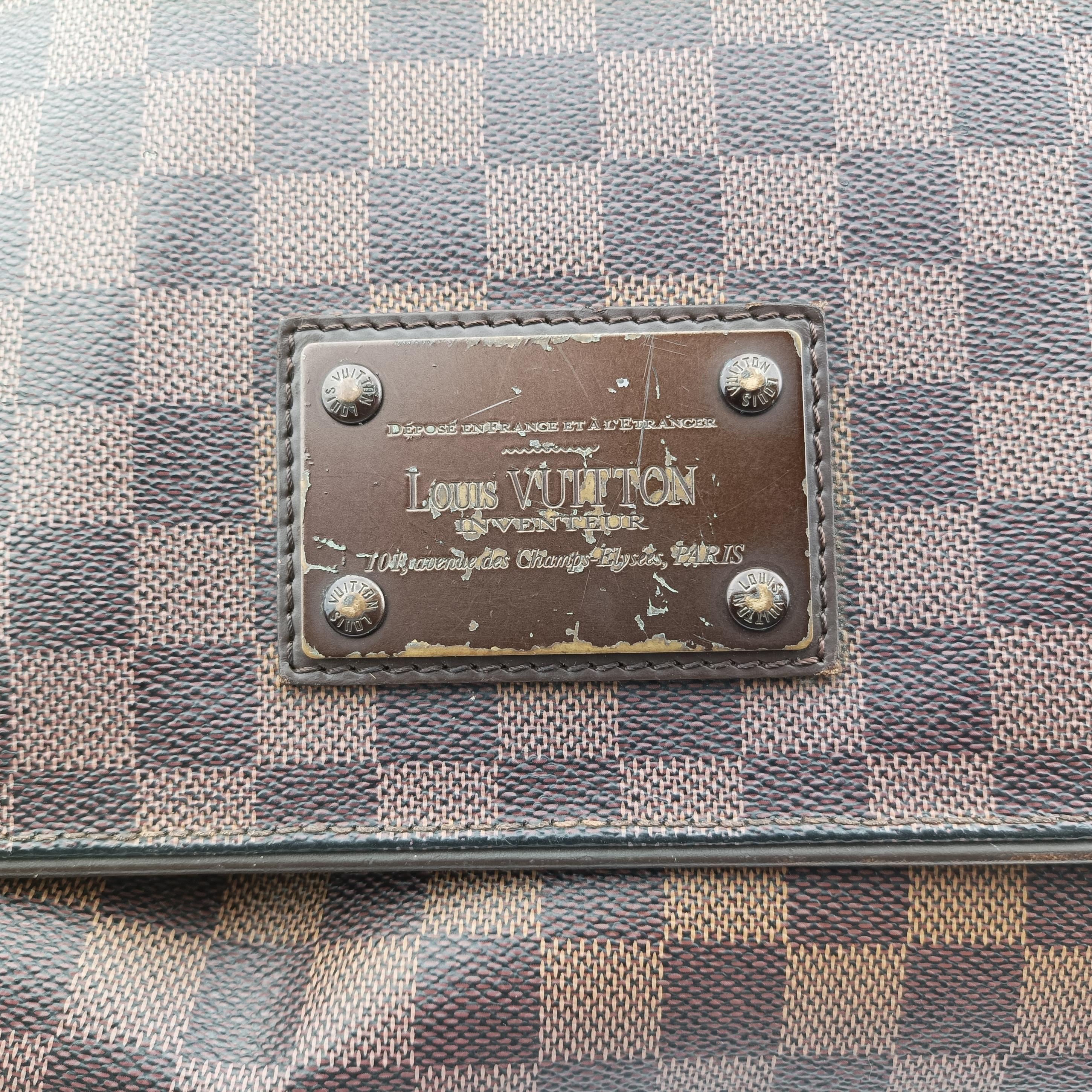 Pre-owned Louis Vuitton BROOKLYN MM EBENE Damier Canvas N51211 shoulderbag | stylenewstar