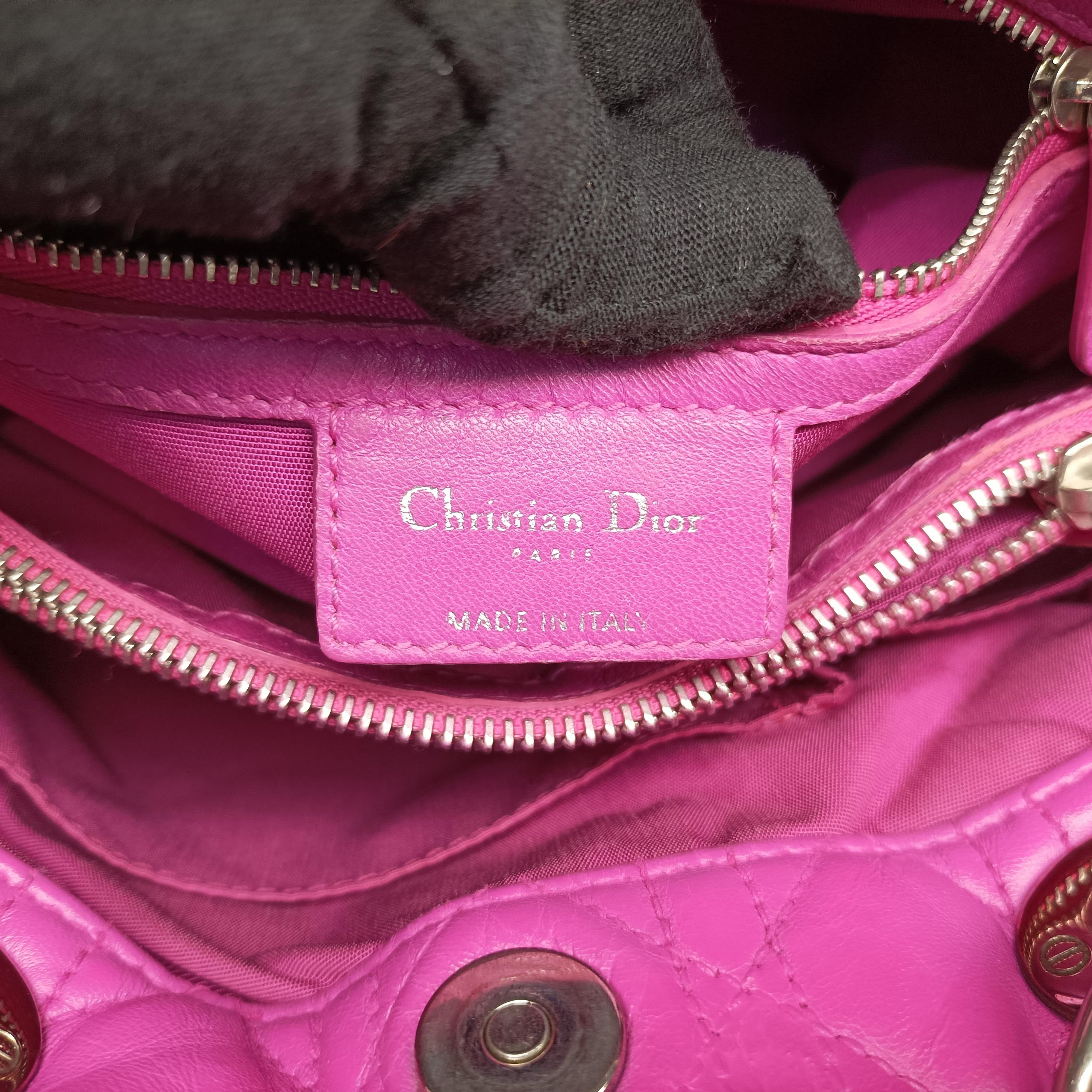 Pre-owned Christian Dior Kanage Soft Shopping Pink lambskin  shoulderbag | stylenewstar