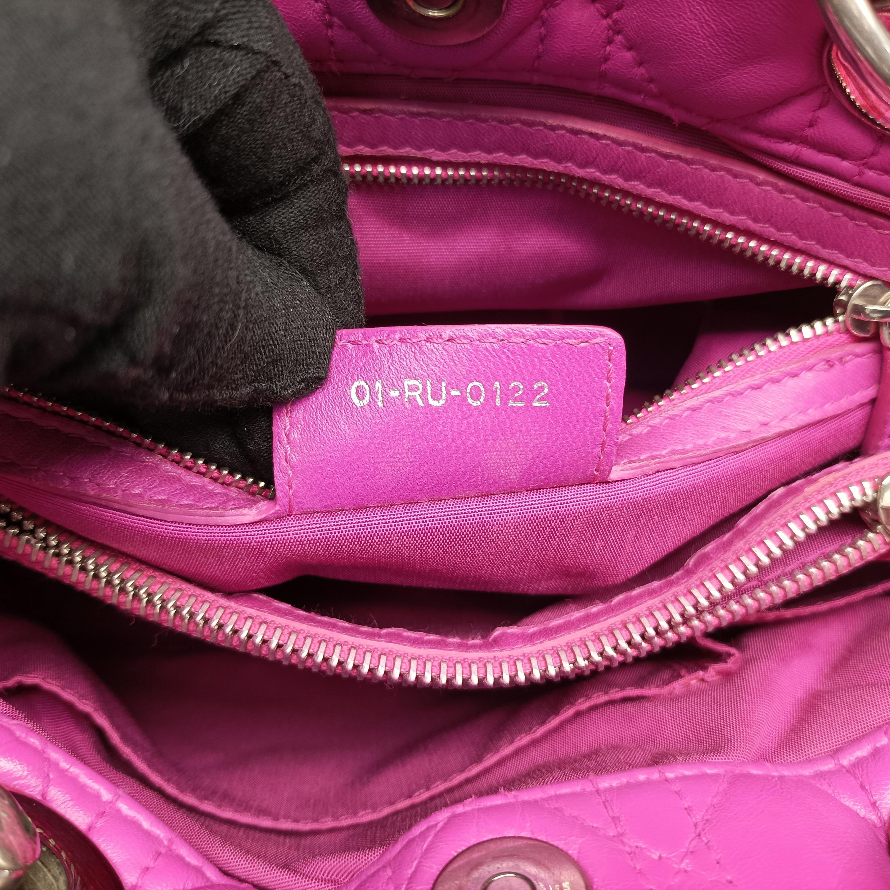 Pre-owned Christian Dior Kanage Soft Shopping Pink lambskin  shoulderbag | stylenewstar
