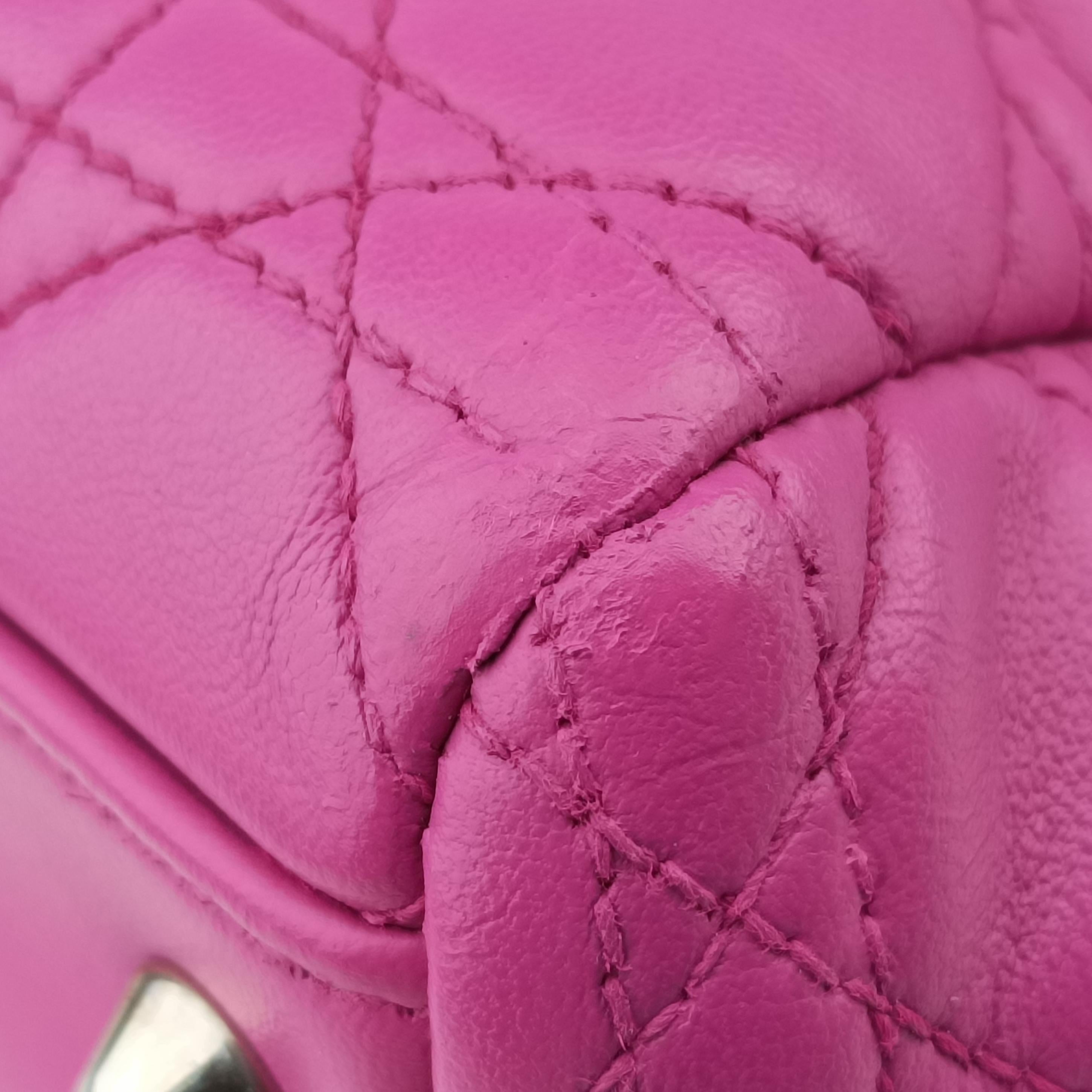 Pre-owned Christian Dior Kanage Soft Shopping Pink lambskin  shoulderbag | stylenewstar