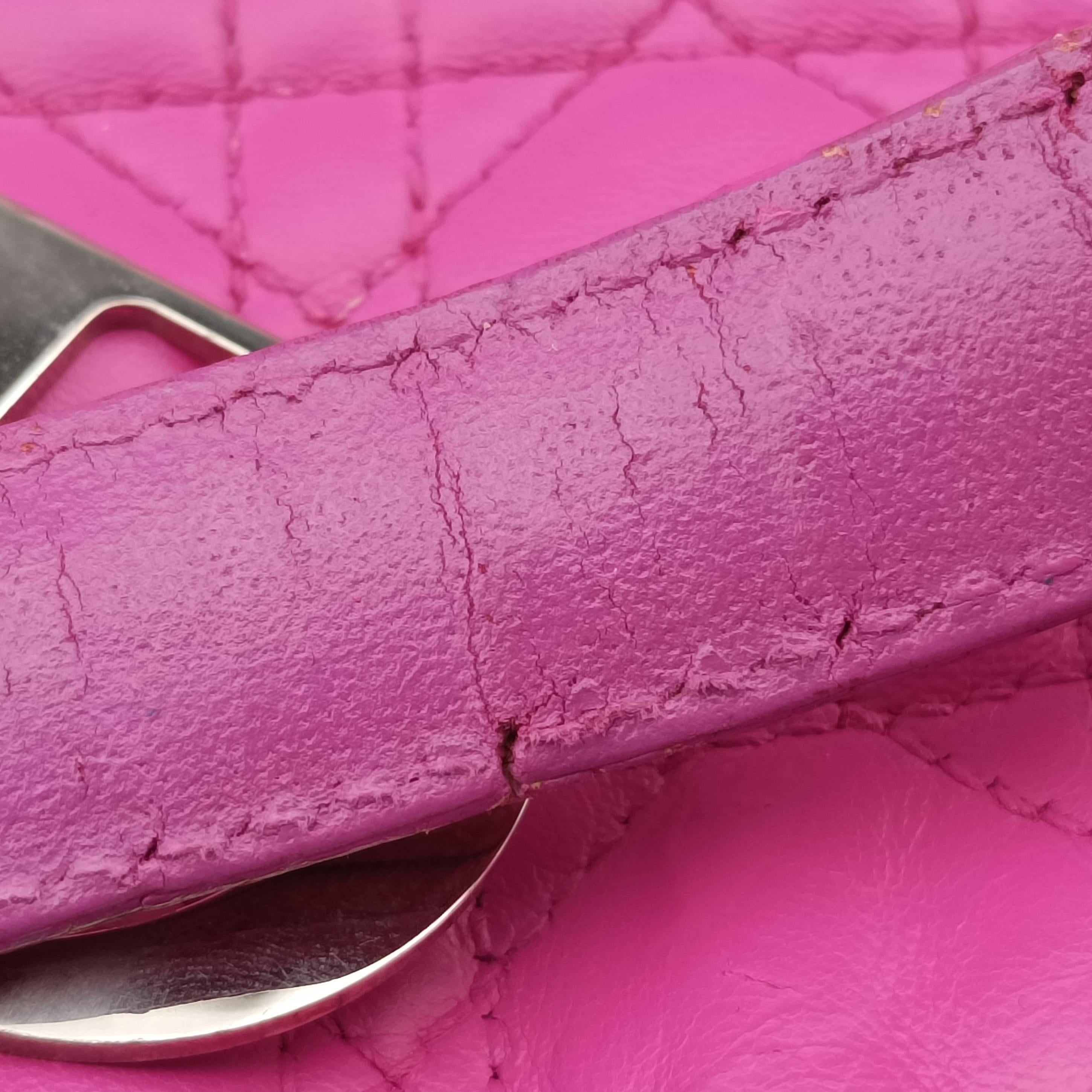Pre-owned Christian Dior Kanage Soft Shopping Pink lambskin  shoulderbag | stylenewstar