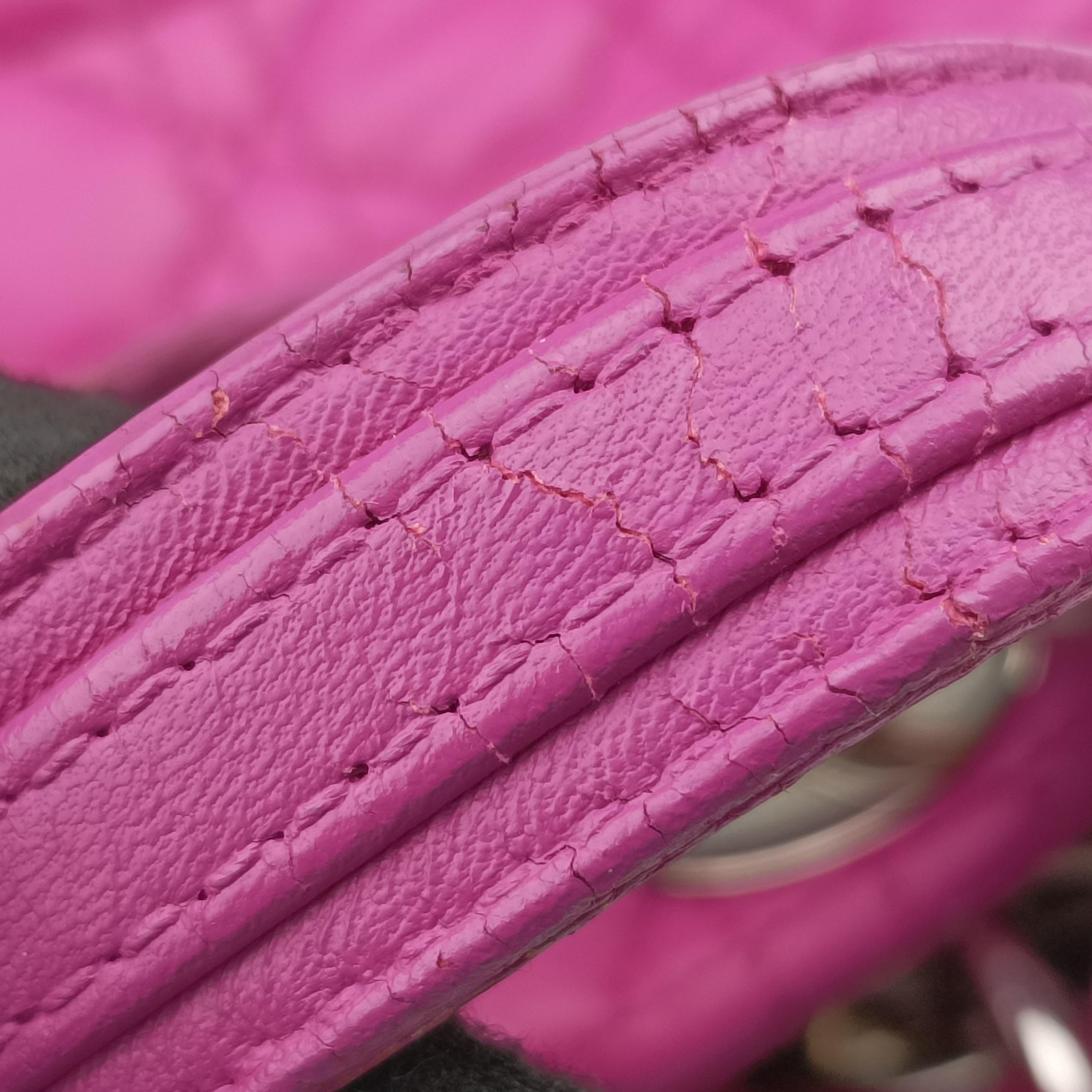 Pre-owned Christian Dior Kanage Soft Shopping Pink lambskin  shoulderbag | stylenewstar