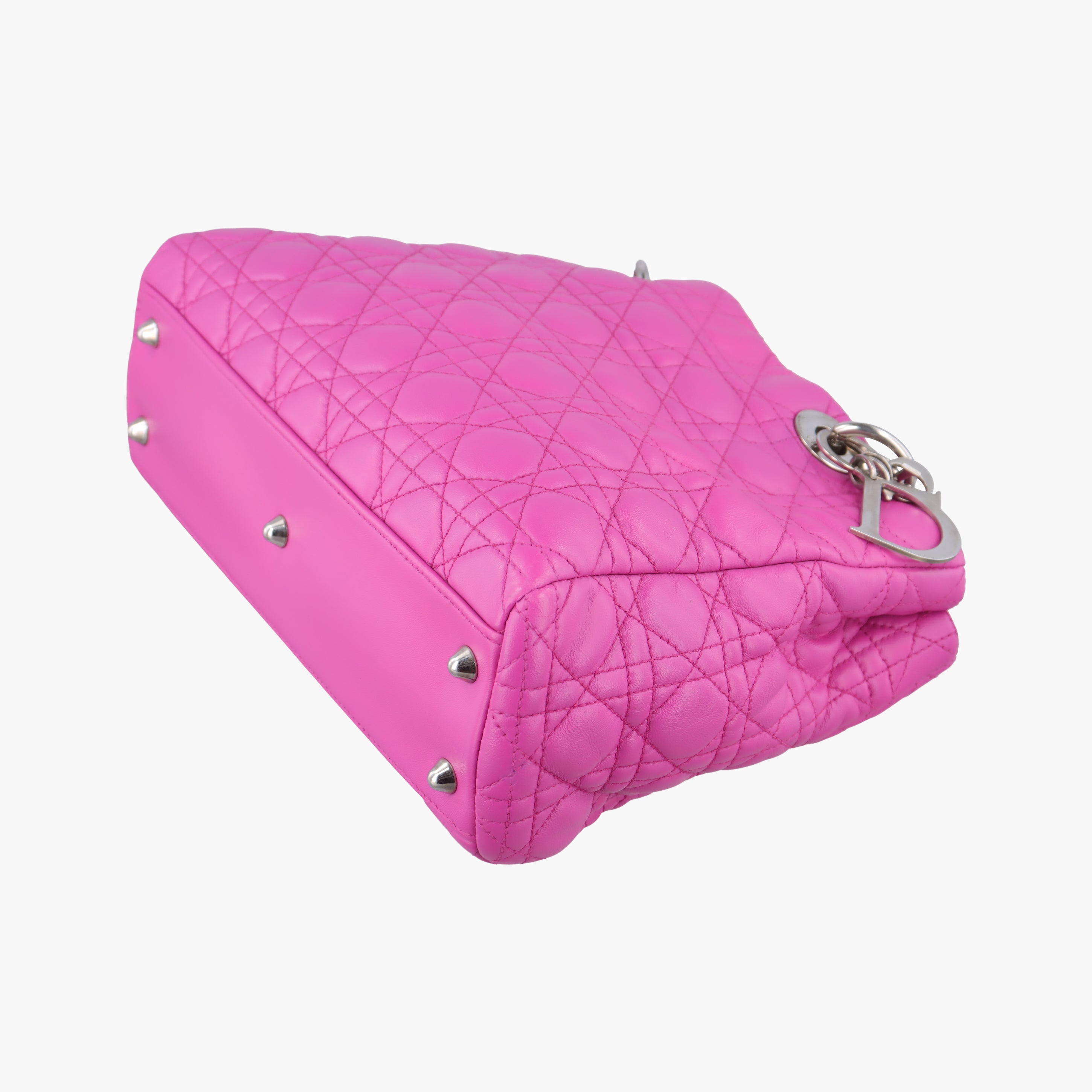 Pre-owned Christian Dior Kanage Soft Shopping Pink lambskin  shoulderbag | stylenewstar