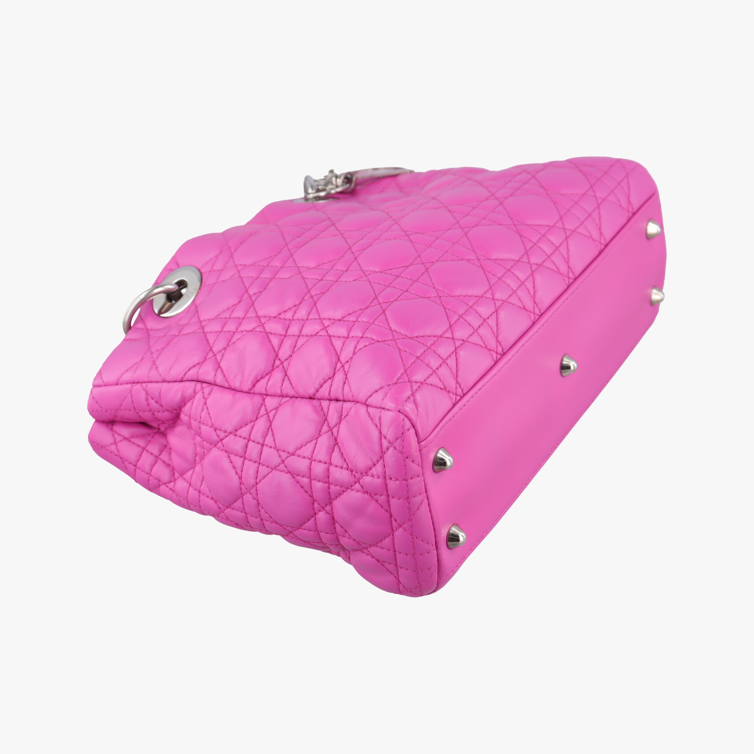 Pre-owned Christian Dior Kanage Soft Shopping Pink lambskin  shoulderbag | stylenewstar