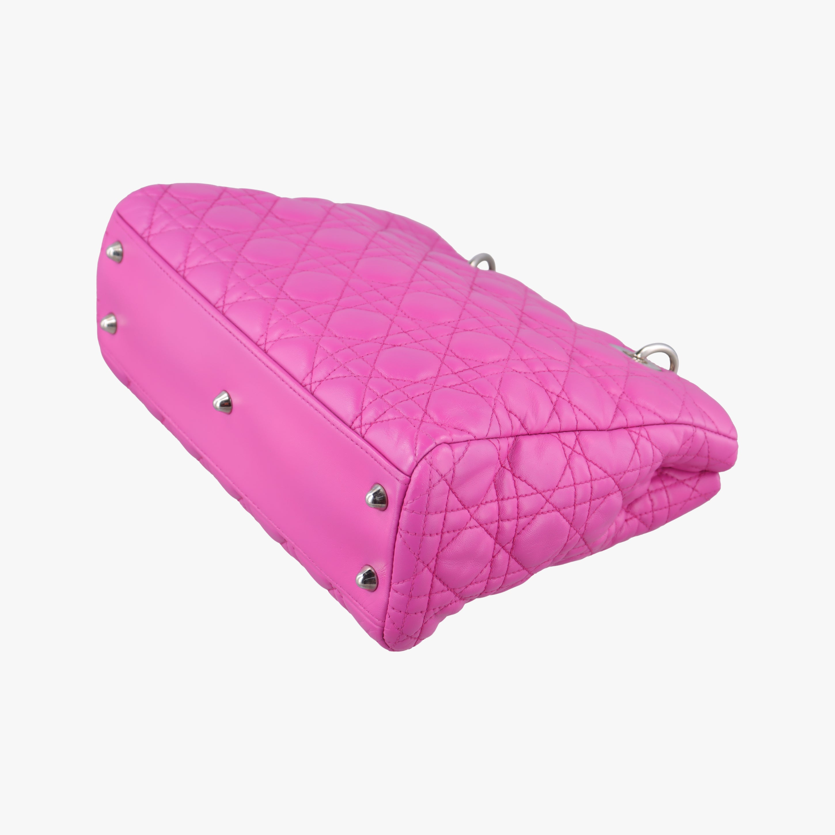 Pre-owned Christian Dior Kanage Soft Shopping Pink lambskin  shoulderbag | stylenewstar
