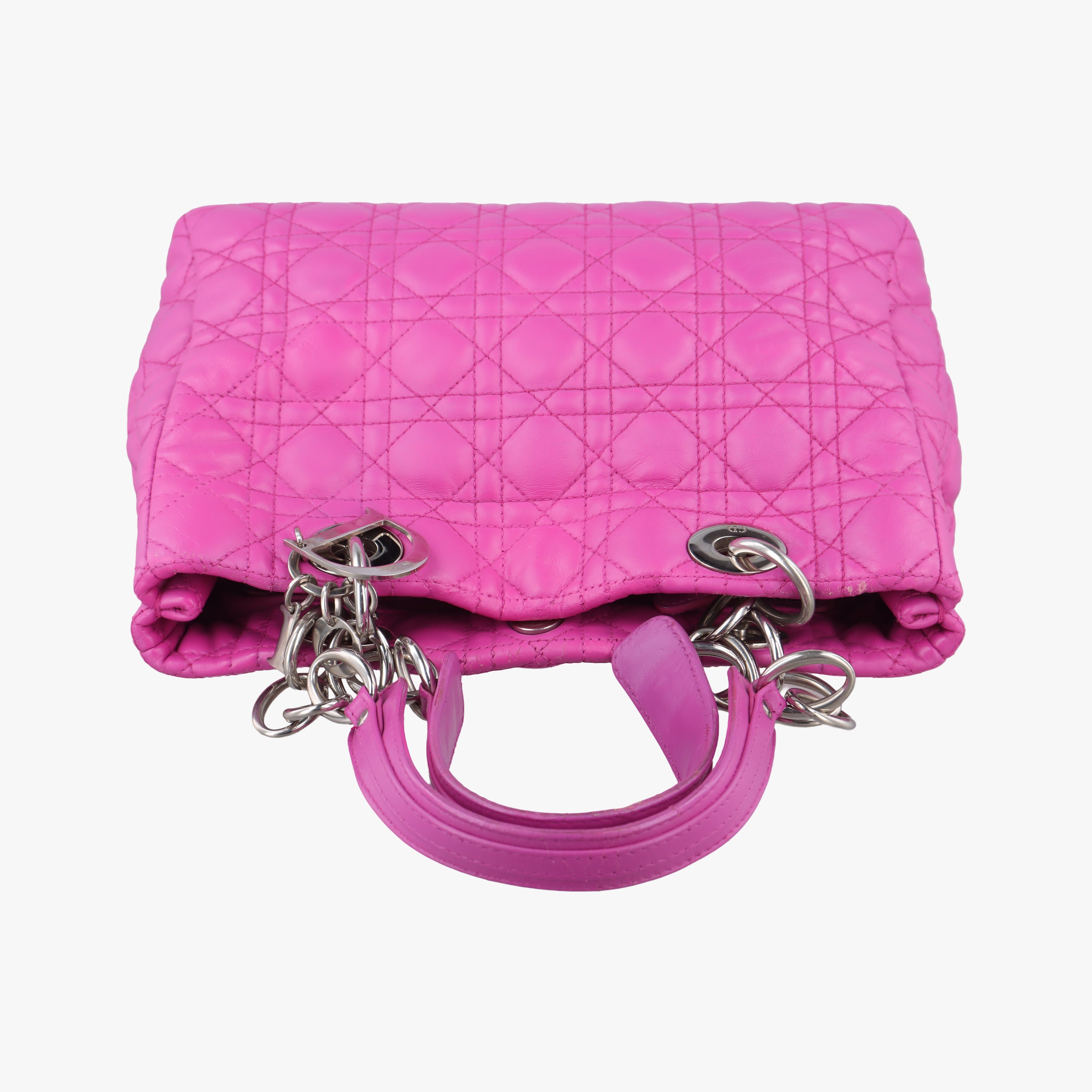 Pre-owned Christian Dior Kanage Soft Shopping Pink lambskin  shoulderbag | stylenewstar
