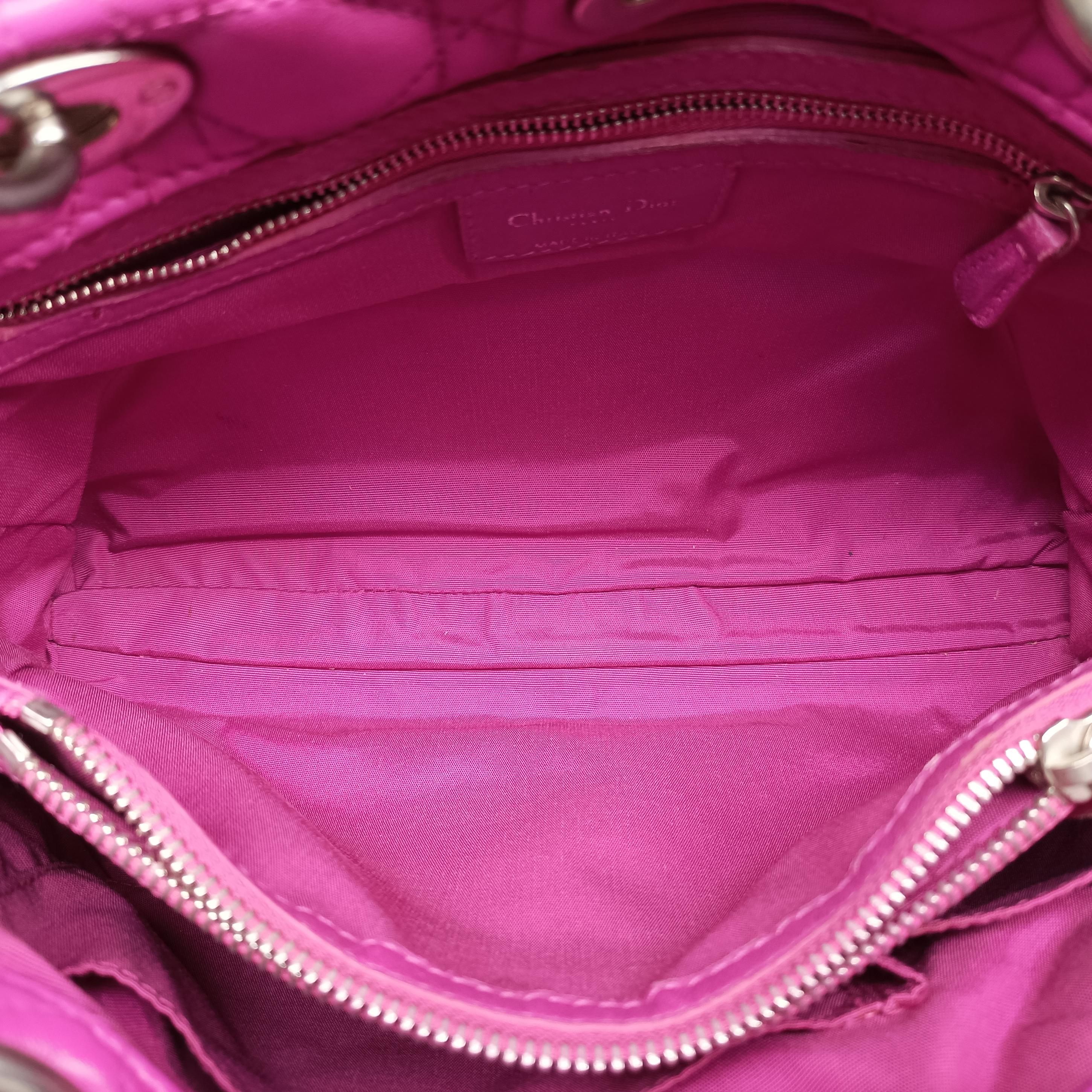 Pre-owned Christian Dior Kanage Soft Shopping Pink lambskin  shoulderbag | stylenewstar