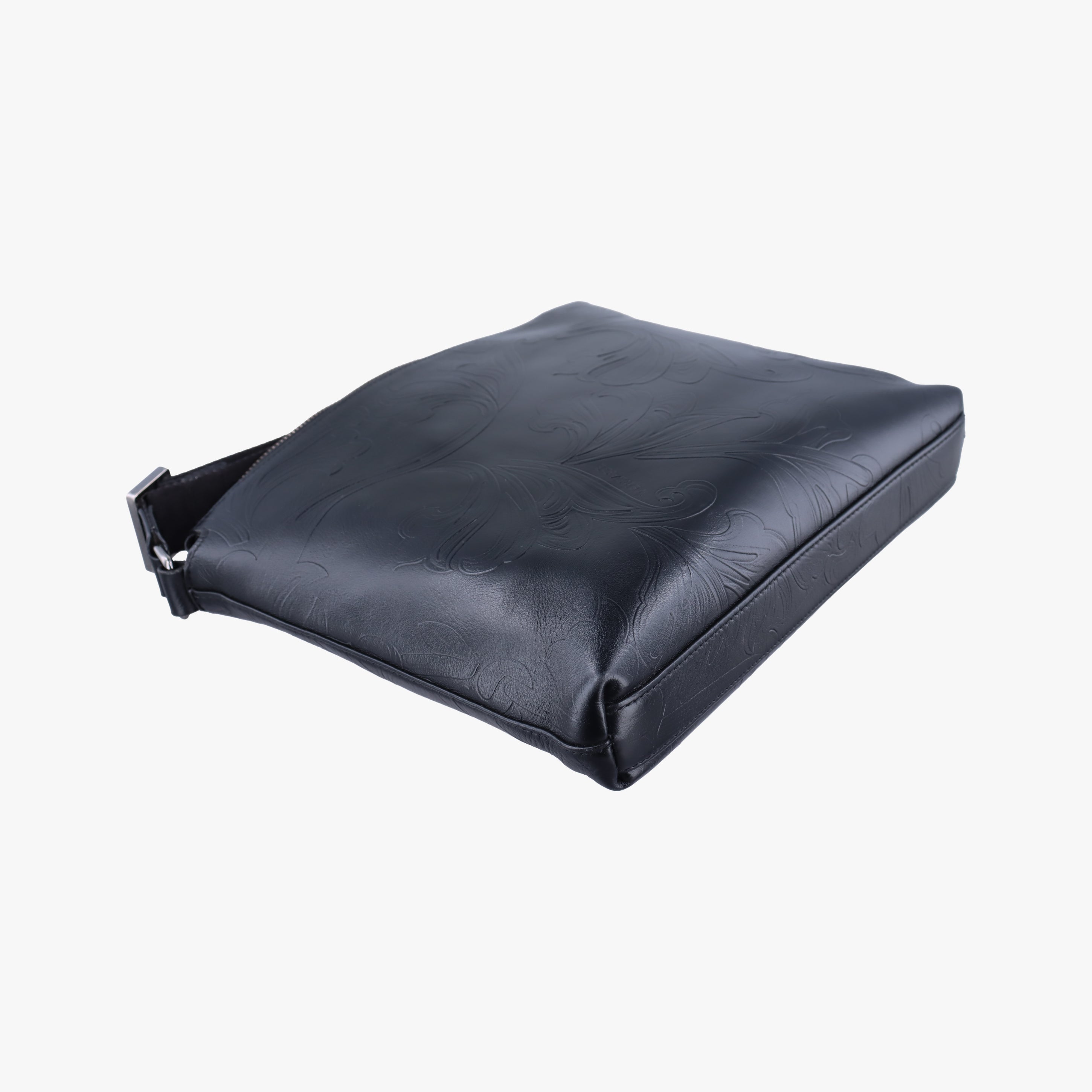 Pre-owned VERSACE Medusa Black Leather  shoulderbag | stylenewstar