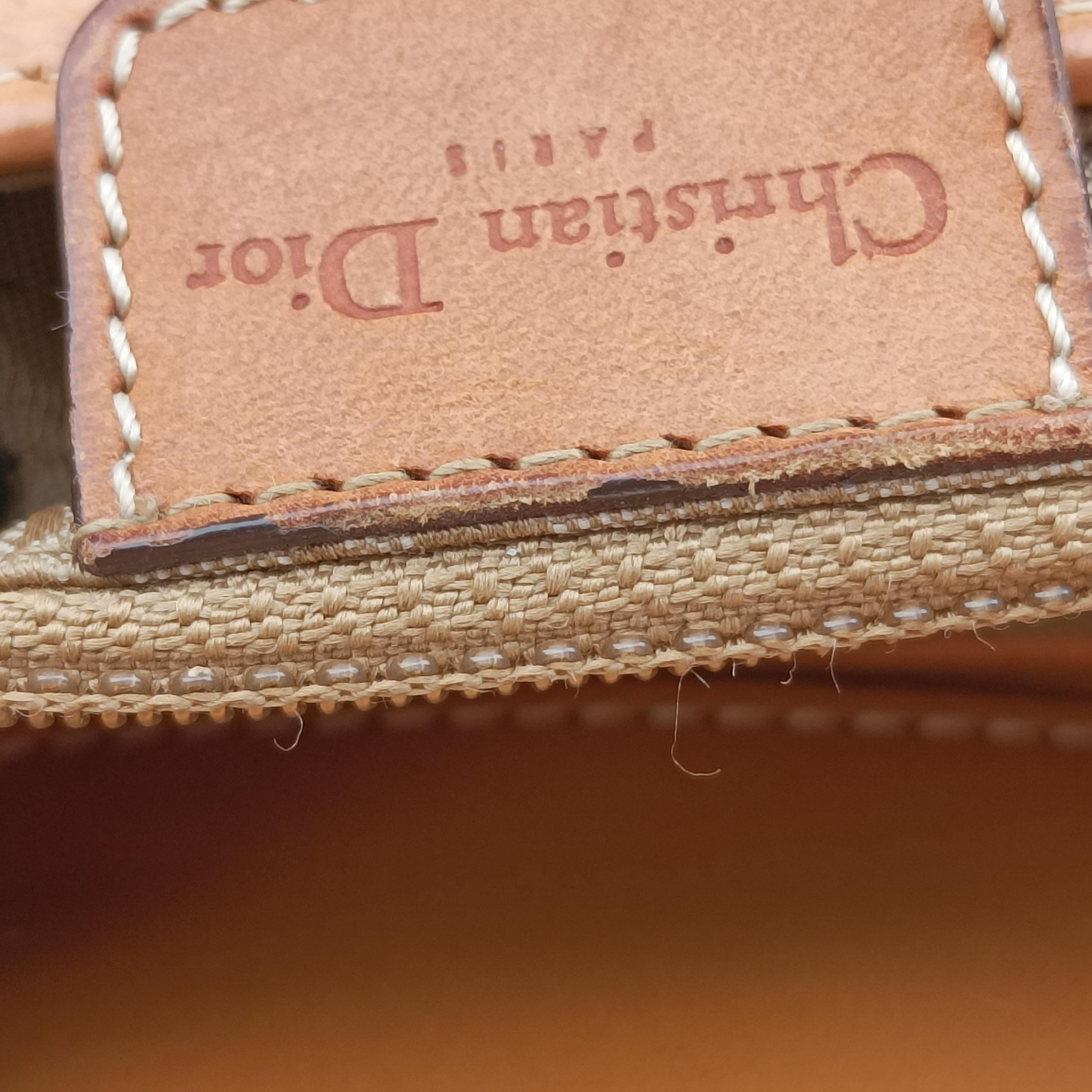 Pre-owned Christian Dior Street Chic Beige×brown×orange Leather  shoulderbag | stylenewstar