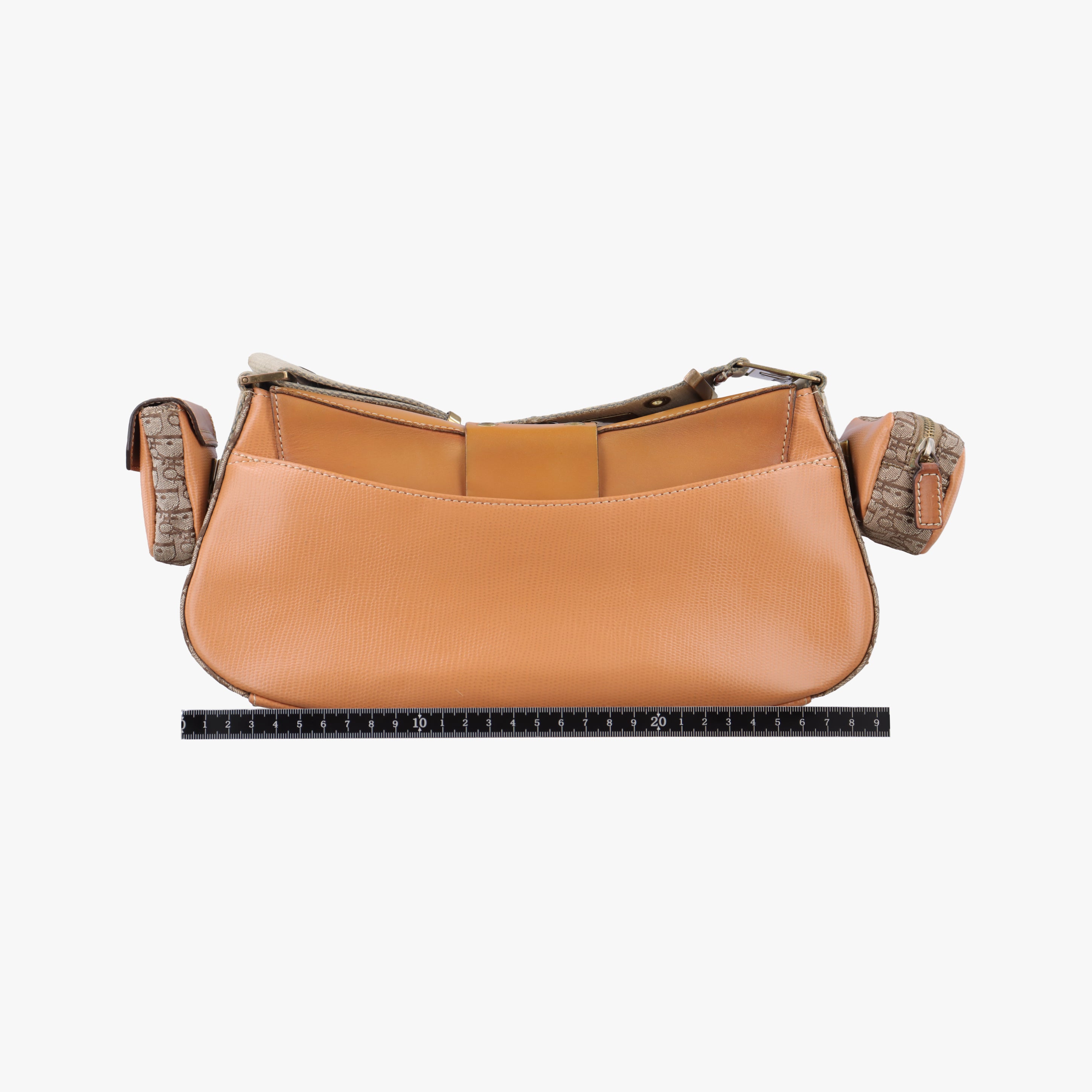 Pre-owned Christian Dior Street Chic Beige×brown×orange Leather  shoulderbag | stylenewstar